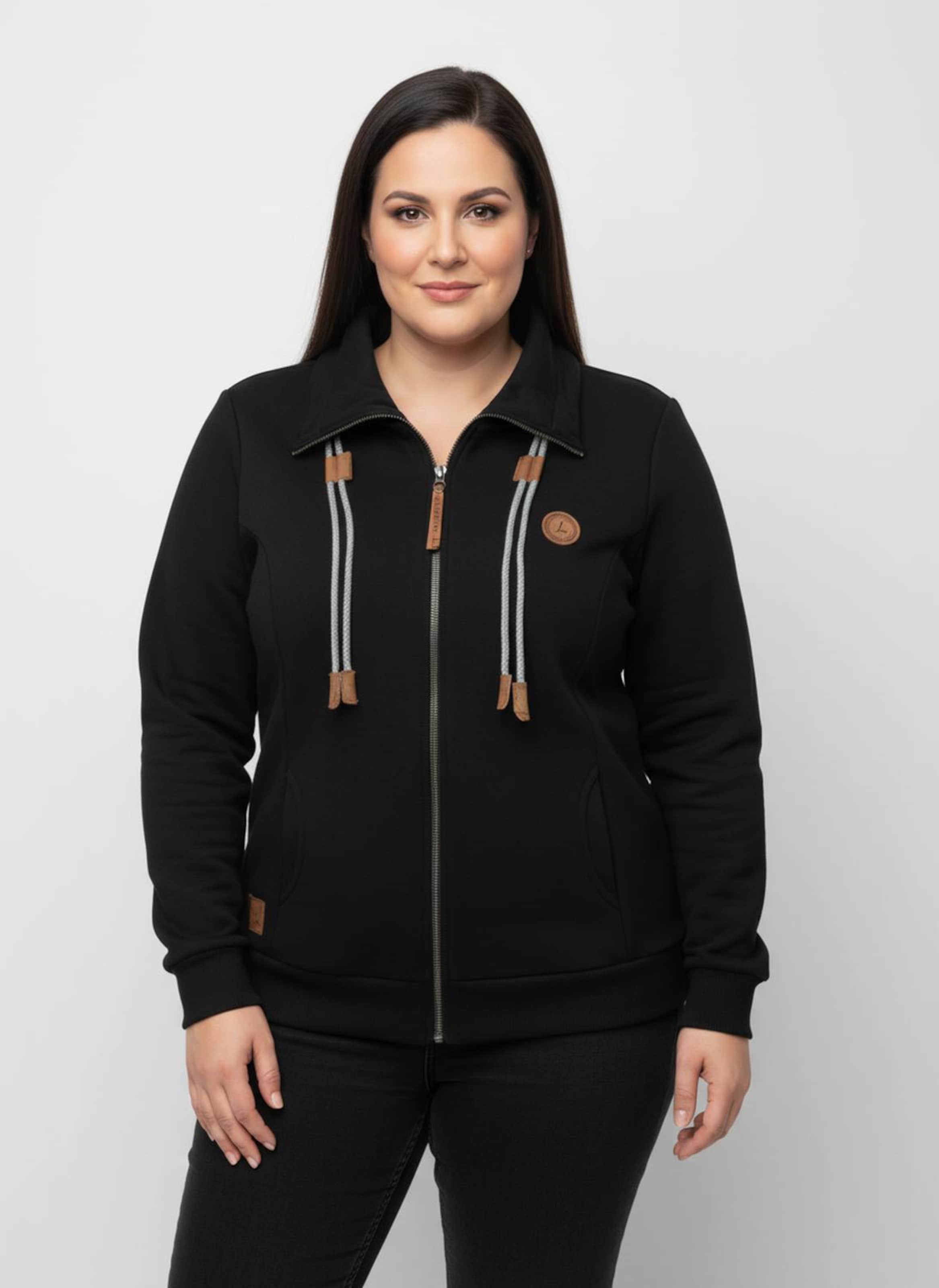 Sheego Sweatjacke mit Rippbündchen