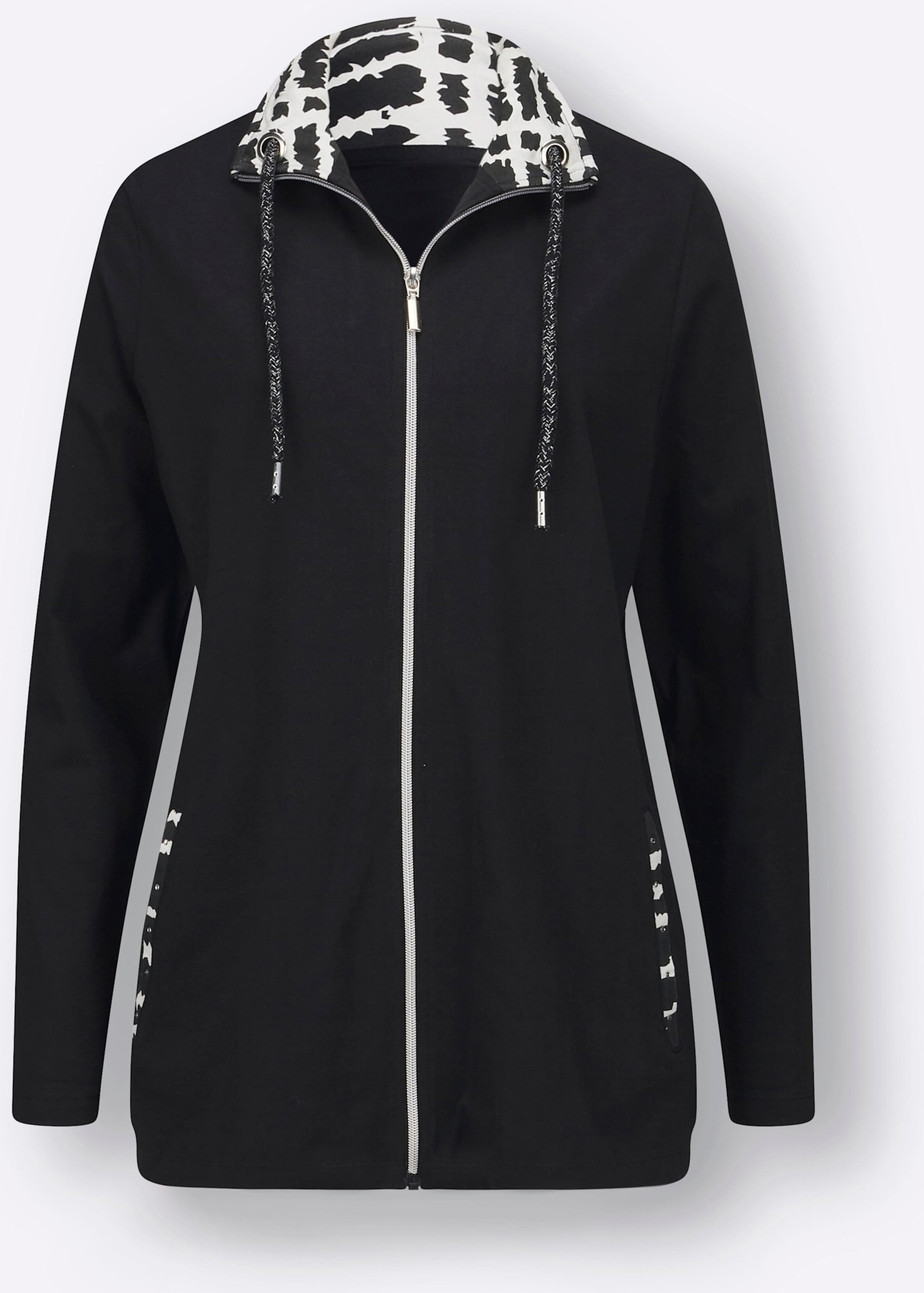 Sheego Shirtjacke mit grafischem Druck, innen