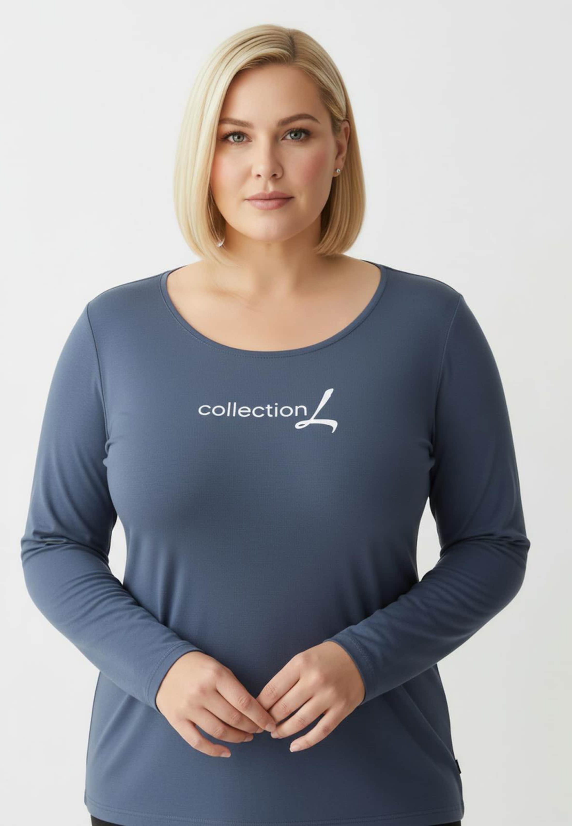 Sheego Langarmshirt mit Schriftzug