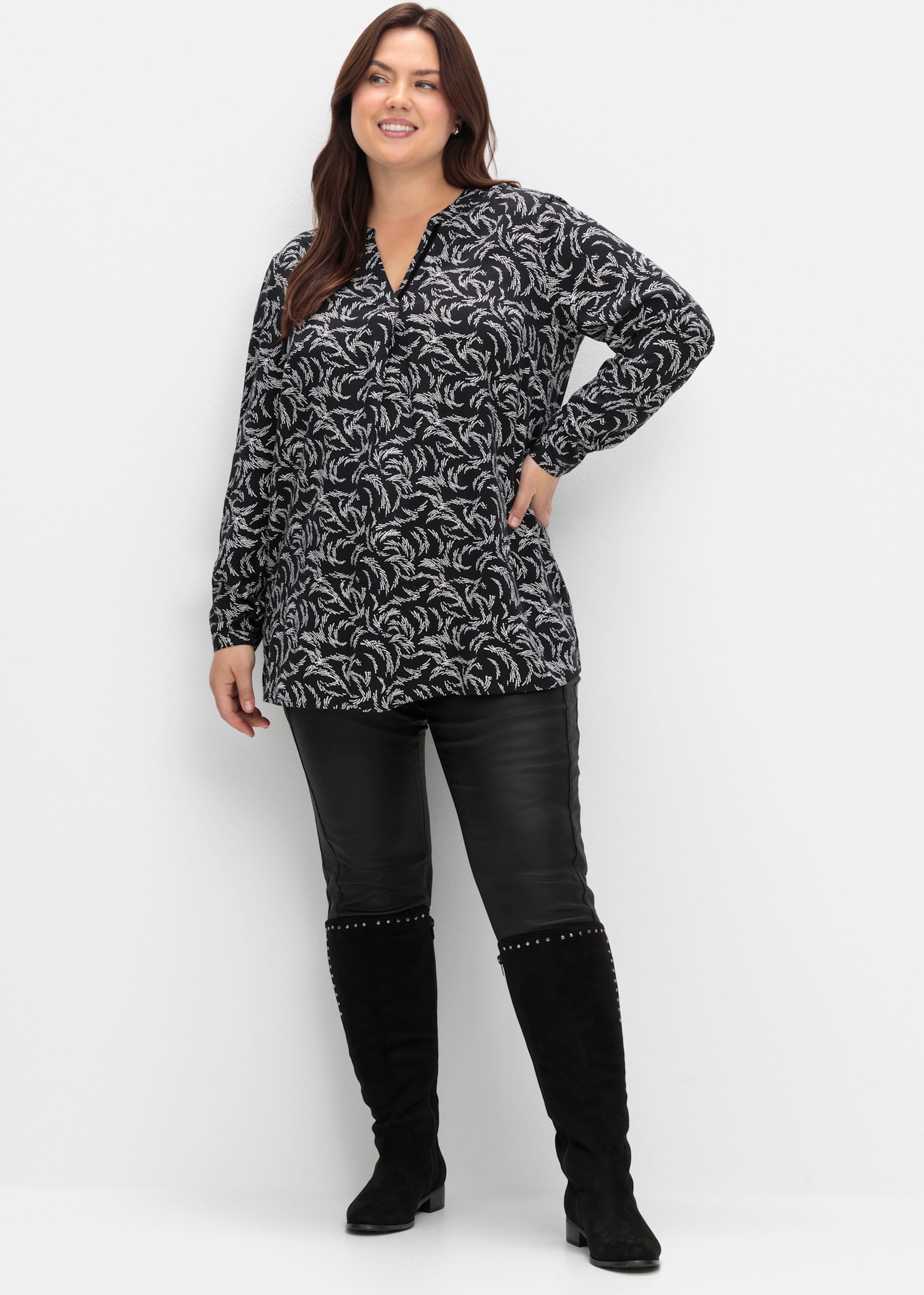 Sheego Tunika mit Alloverdruck, aus Viskose