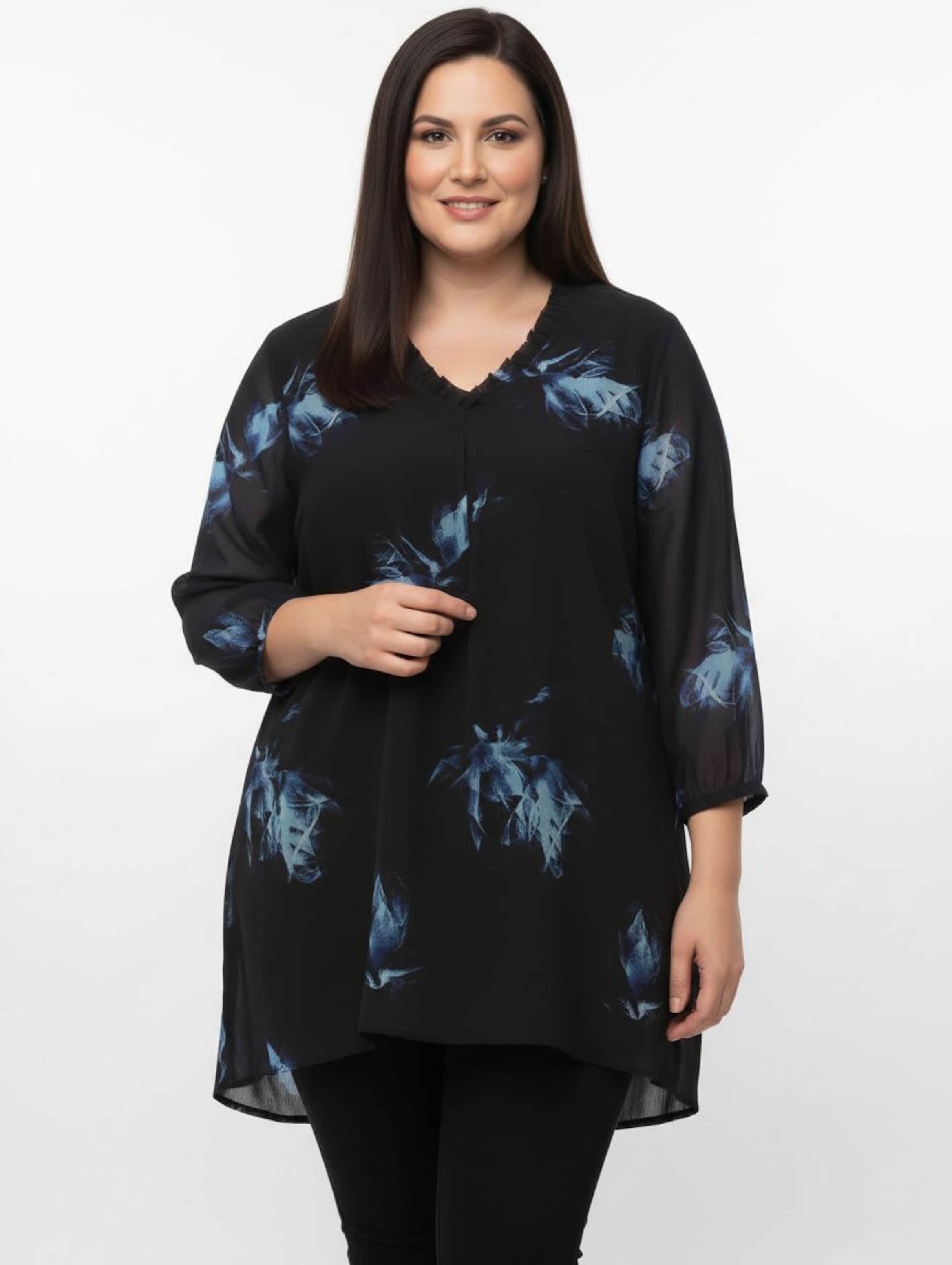 Sheego Tunika mit Rüschen am Ausschnitt