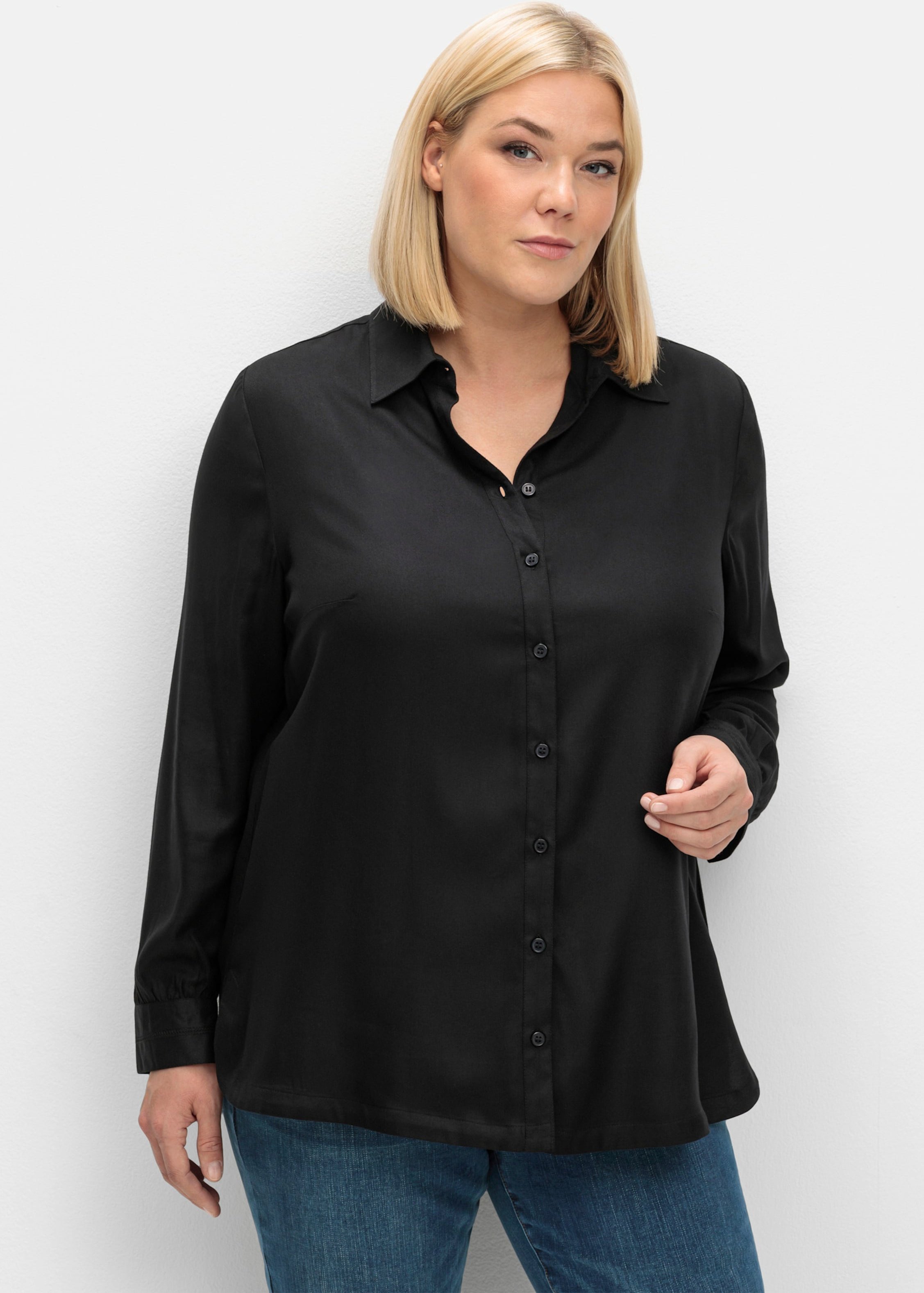 Sheego Klassische Bluse aus Twillqualität