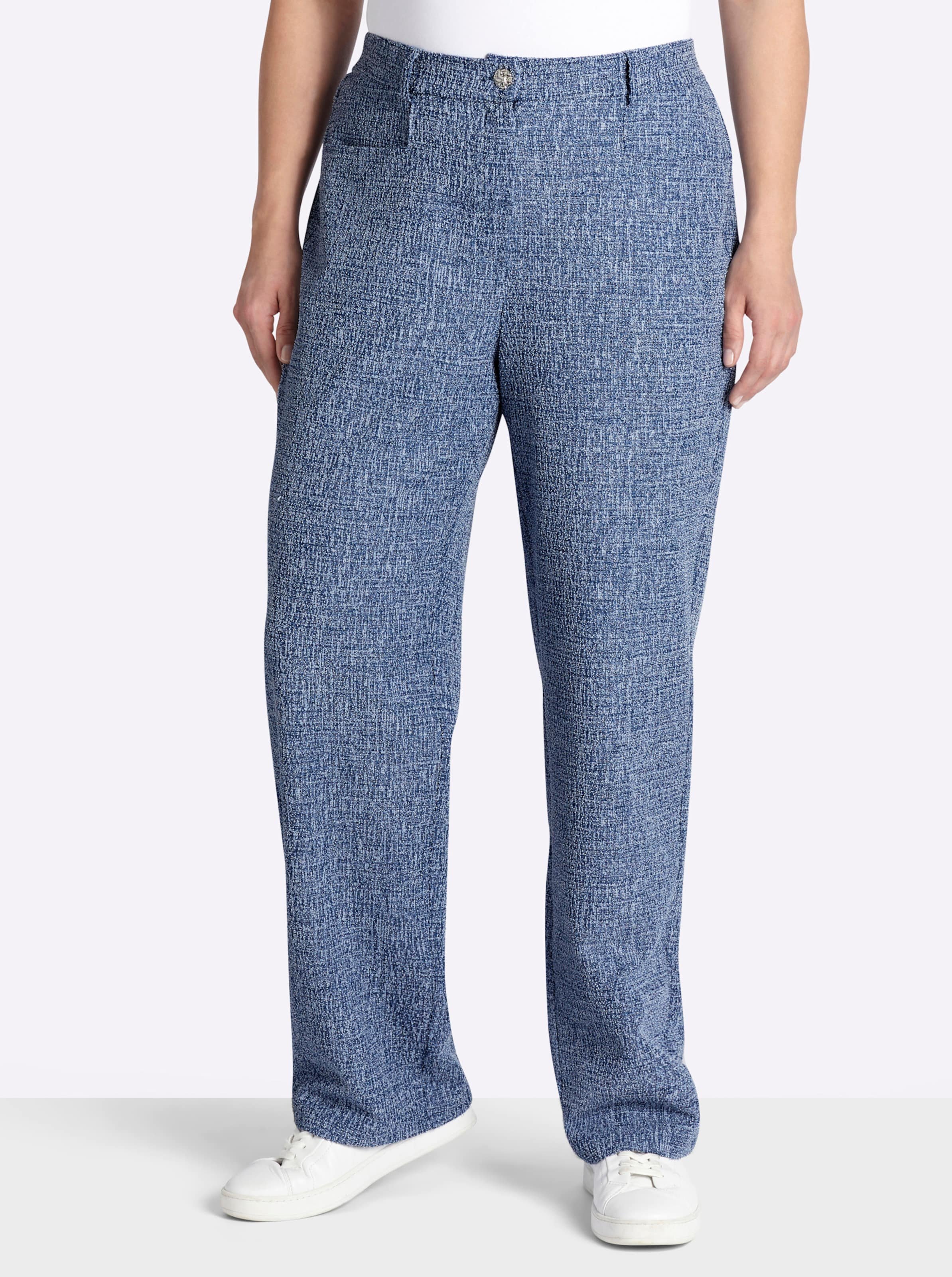 Sheego Jerseyhose aus weichem Bouclé