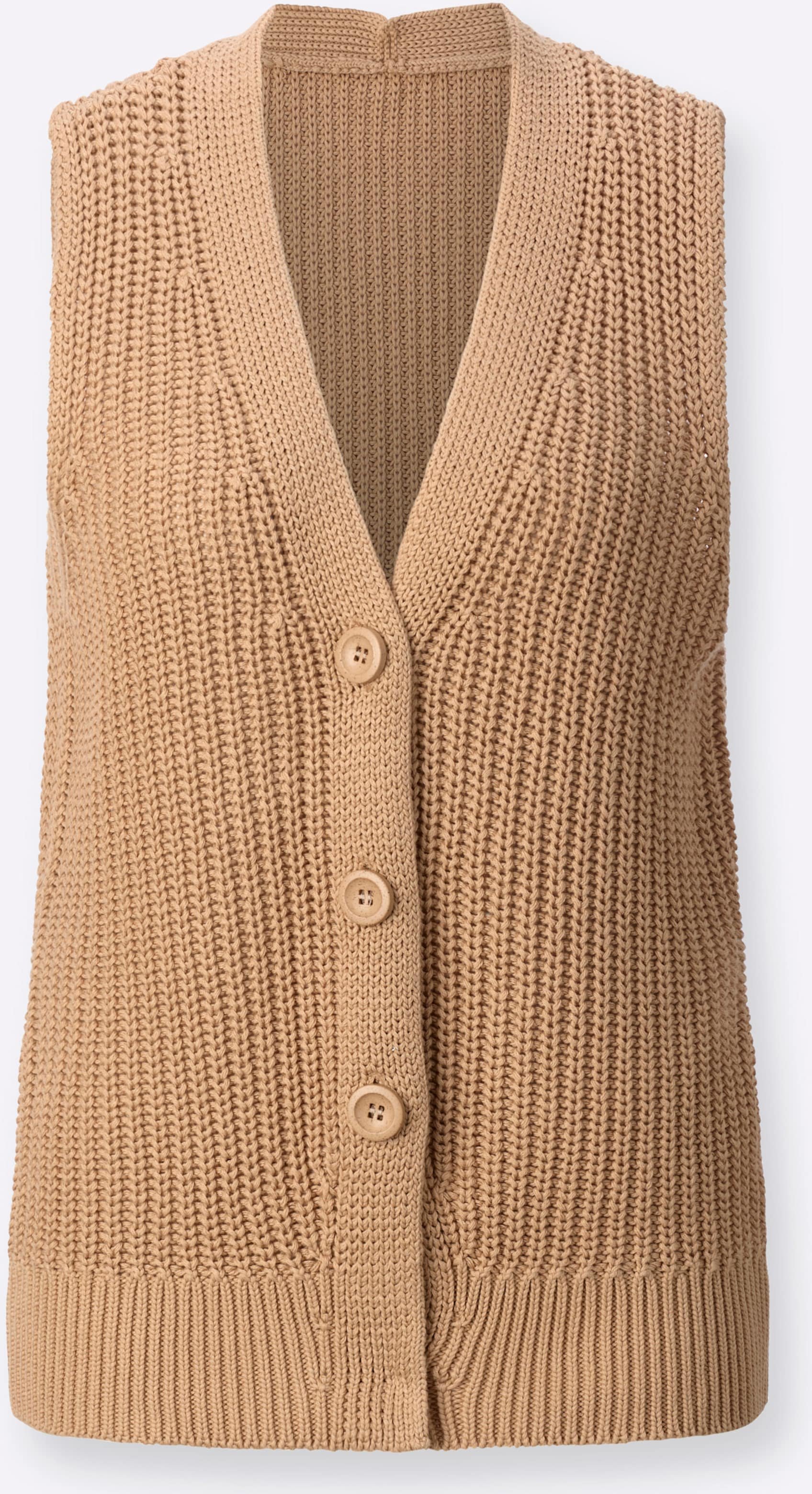 Sheego Strickweste in Grobstrick-Optik