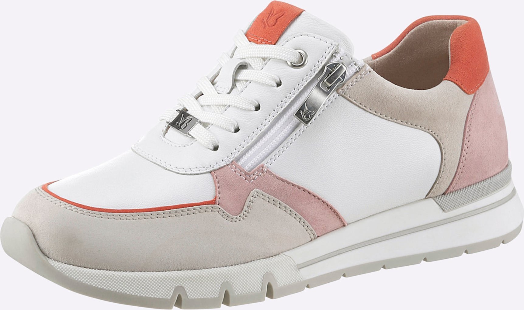 Sheego Sneaker im Mix aus Glatt- und Veloursleder