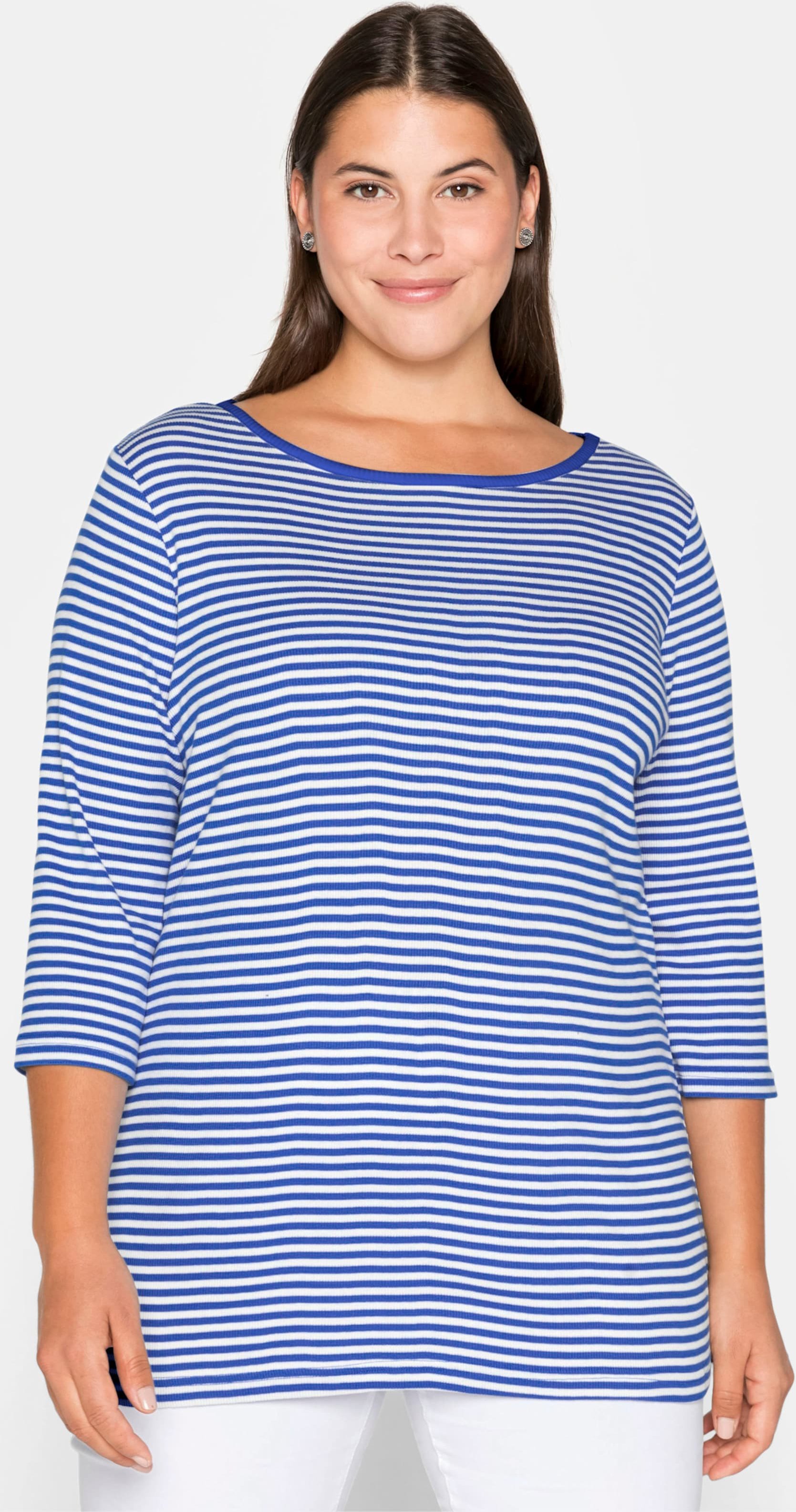 Sheego Ringelshirt mit 3/4-Arm