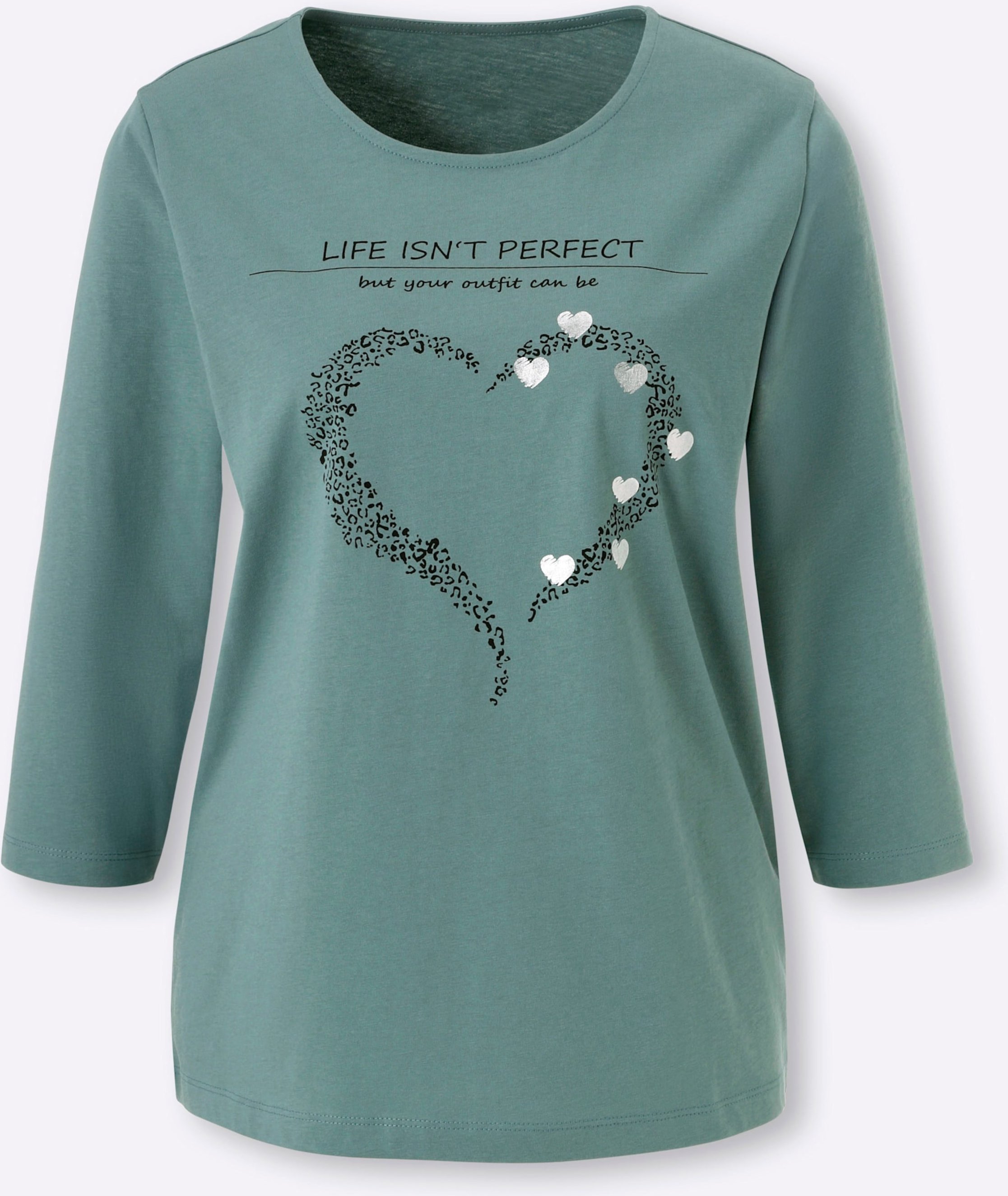 Sheego 3/4-Arm-Shirt mit Herz-Motiv
