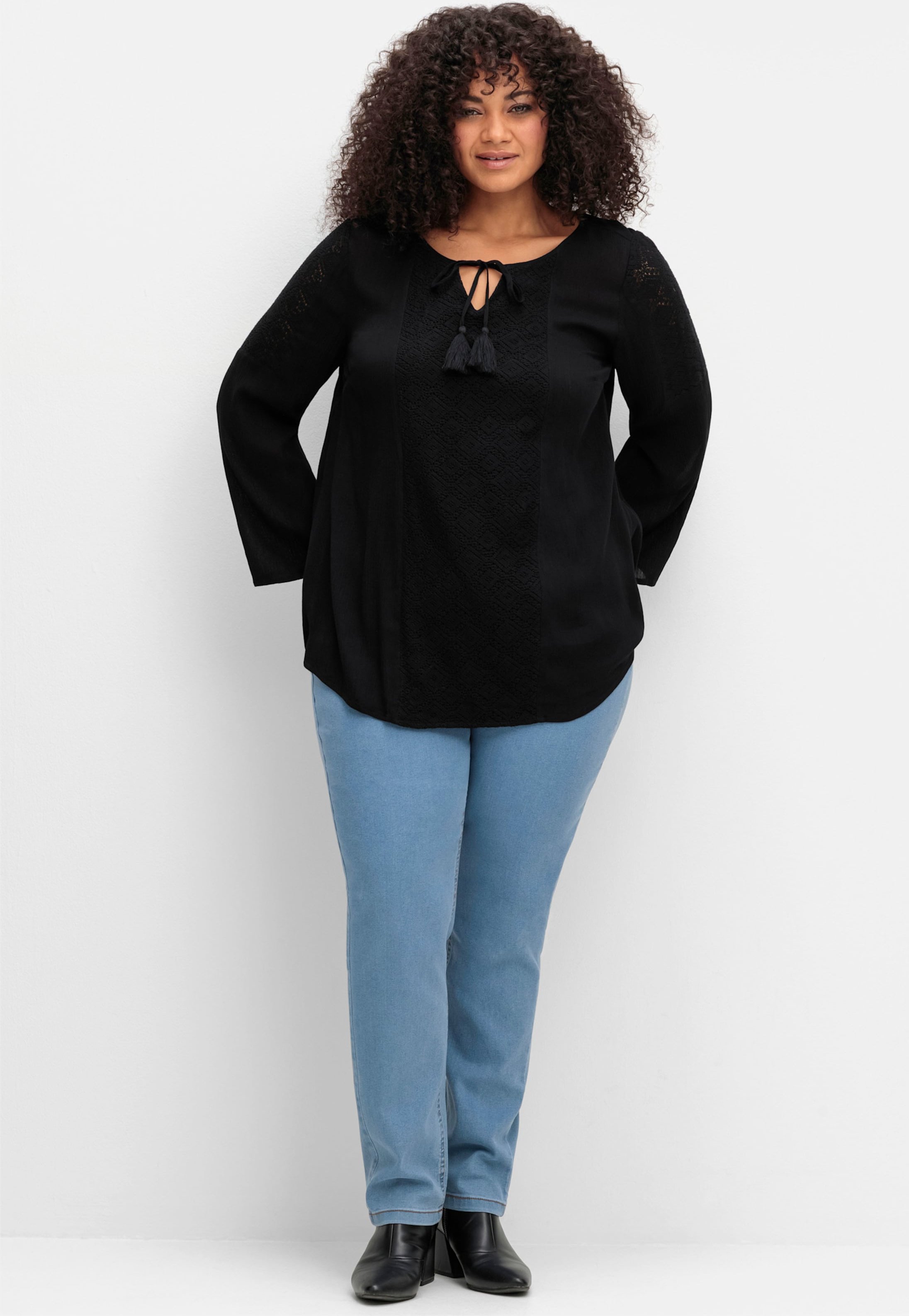 Sheego Tunika in Crinkle-Optik