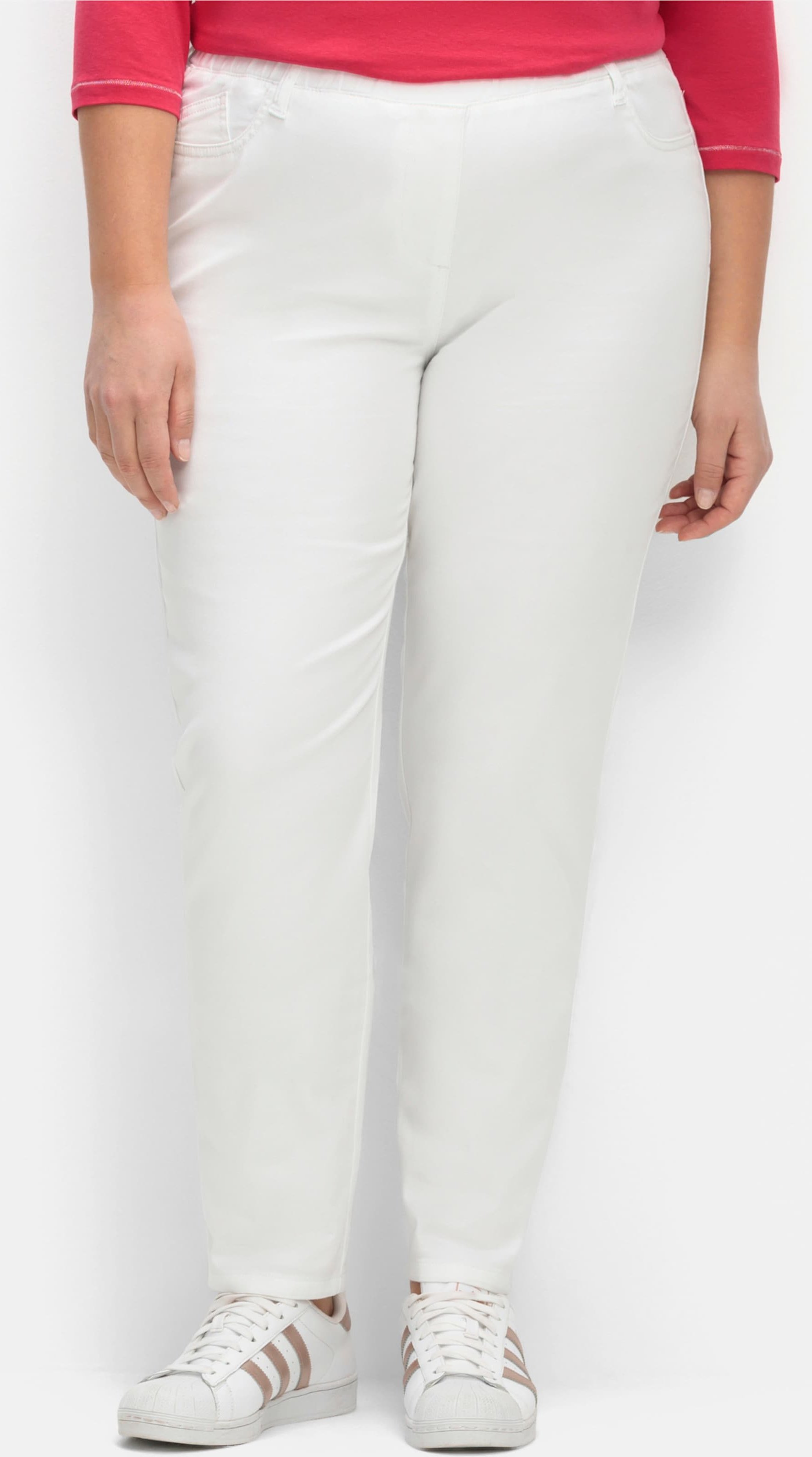 Sheego Schlupfhose in schmaler Form, aus Twill