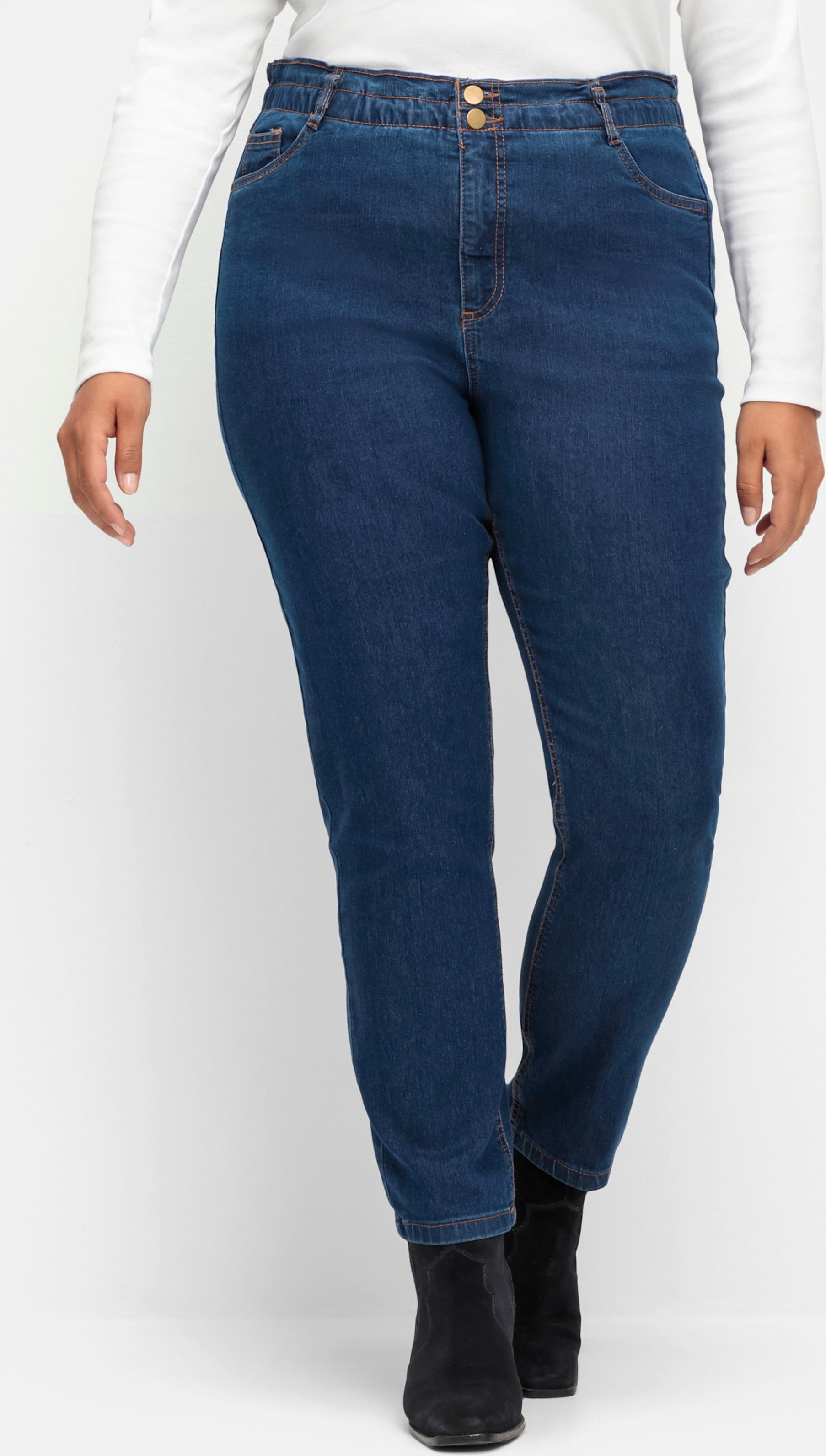 Sheego Jeans im Paperbag-Schnitt