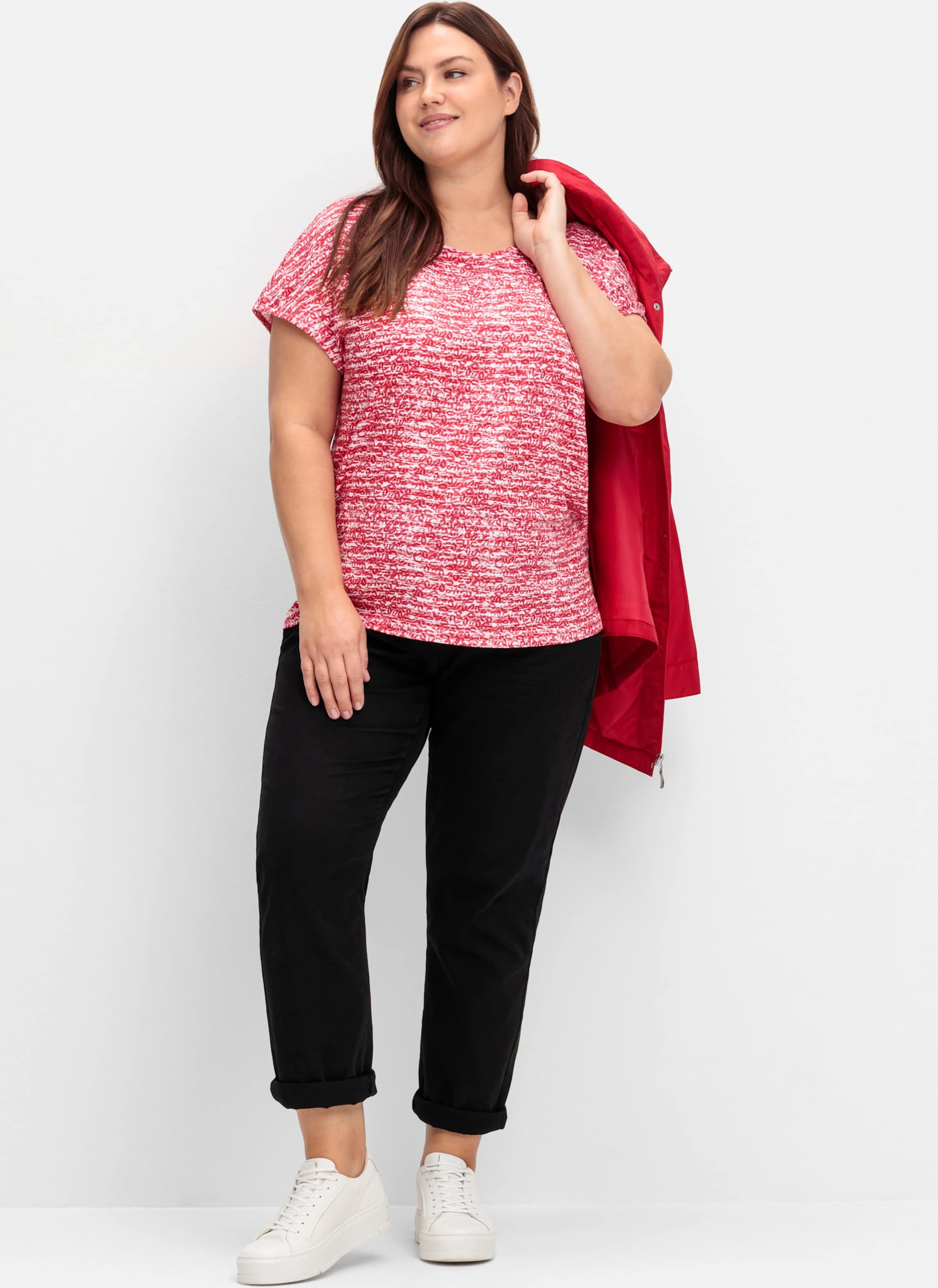 Sheego Rundhalsshirt mit weicher Baumwolle