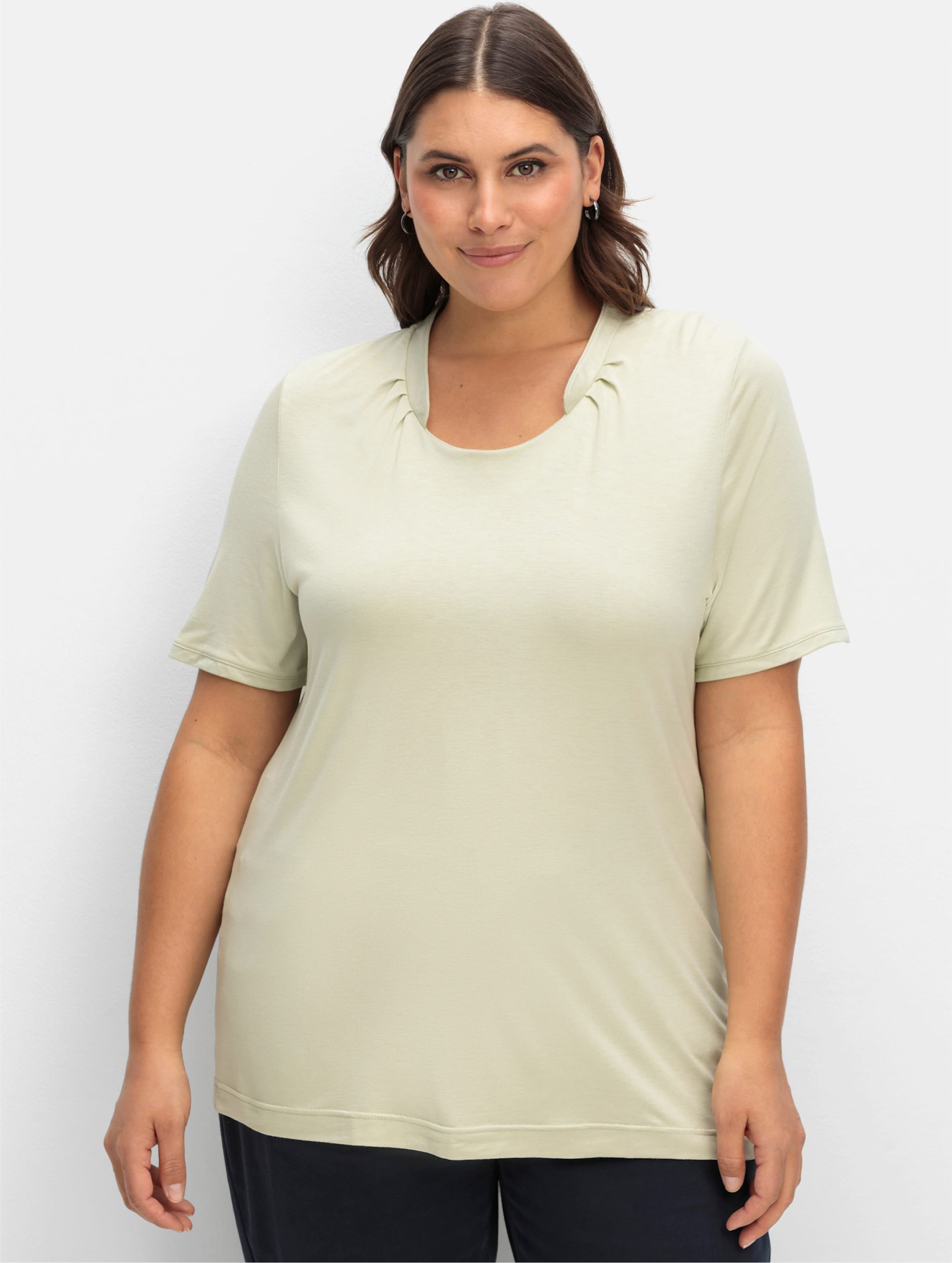 Thumbnail - Sheego Kurzarmshirt mit Falten vorne