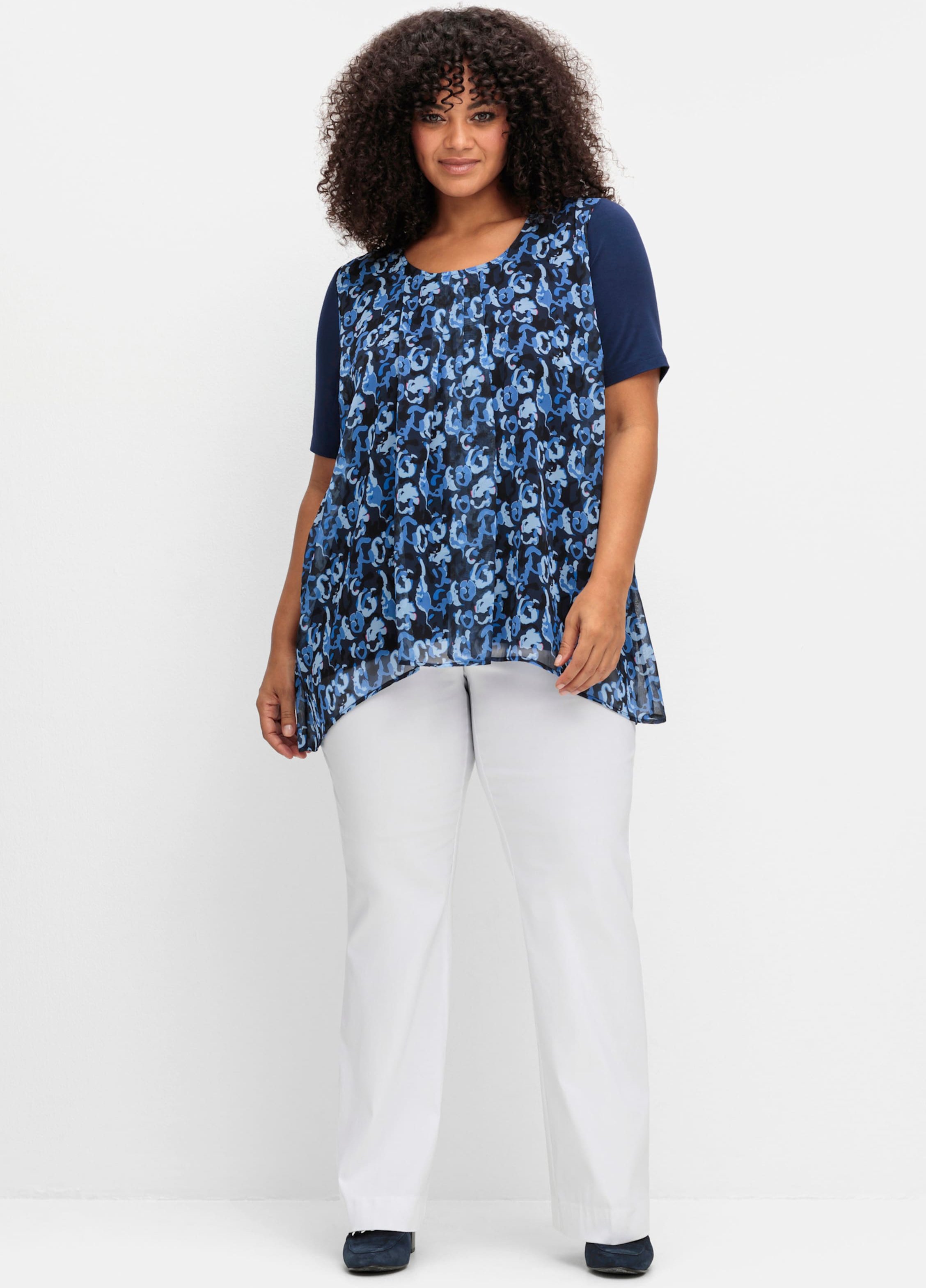 Sheego Blusenshirt in Lagenoptik