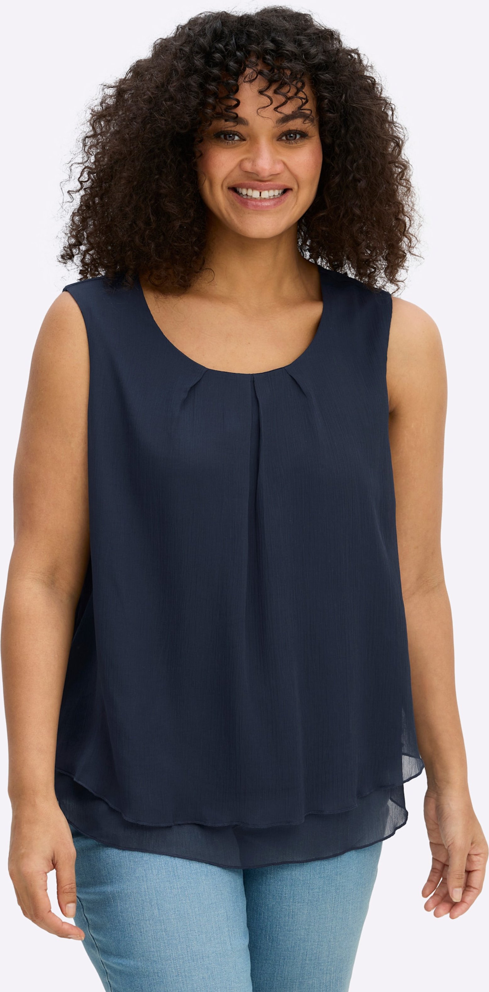 Thumbnail - Sheego Blusentop in Crêpe-Qualität