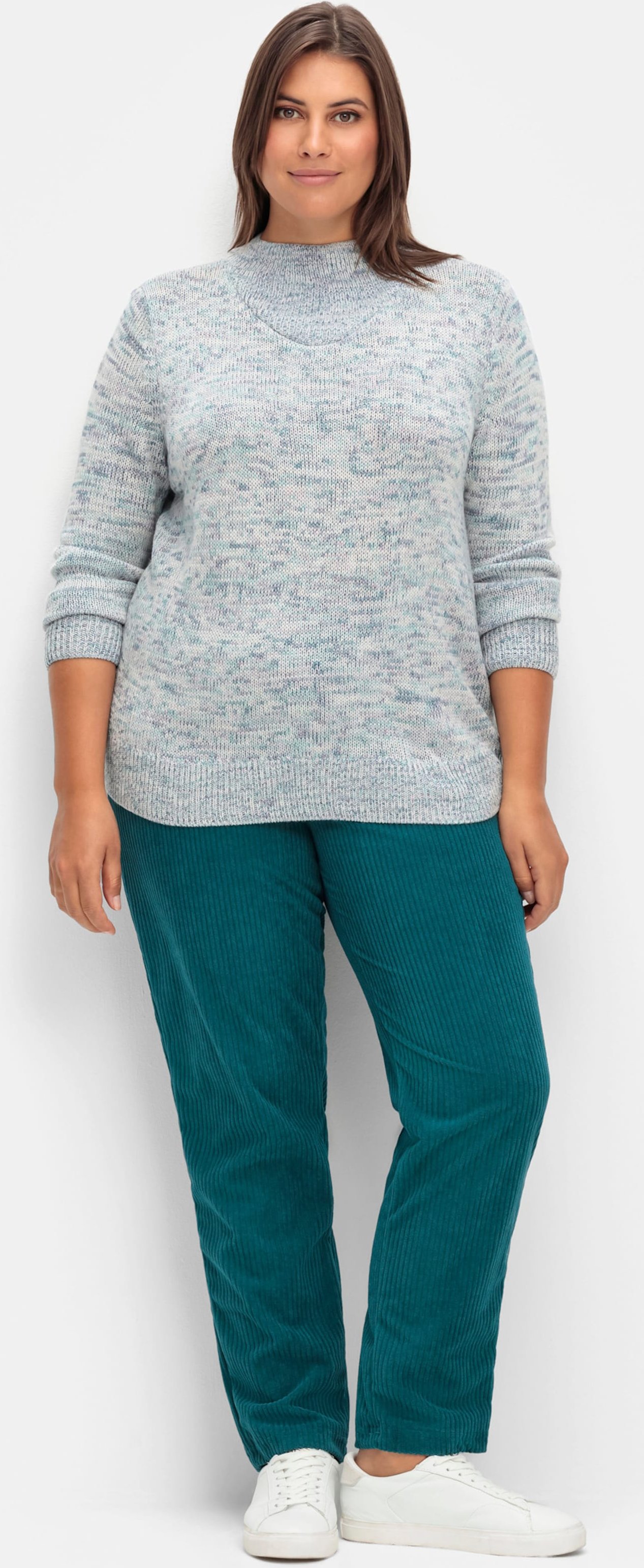 Thumbnail - Sheego Strickpullover mit Stehkragen