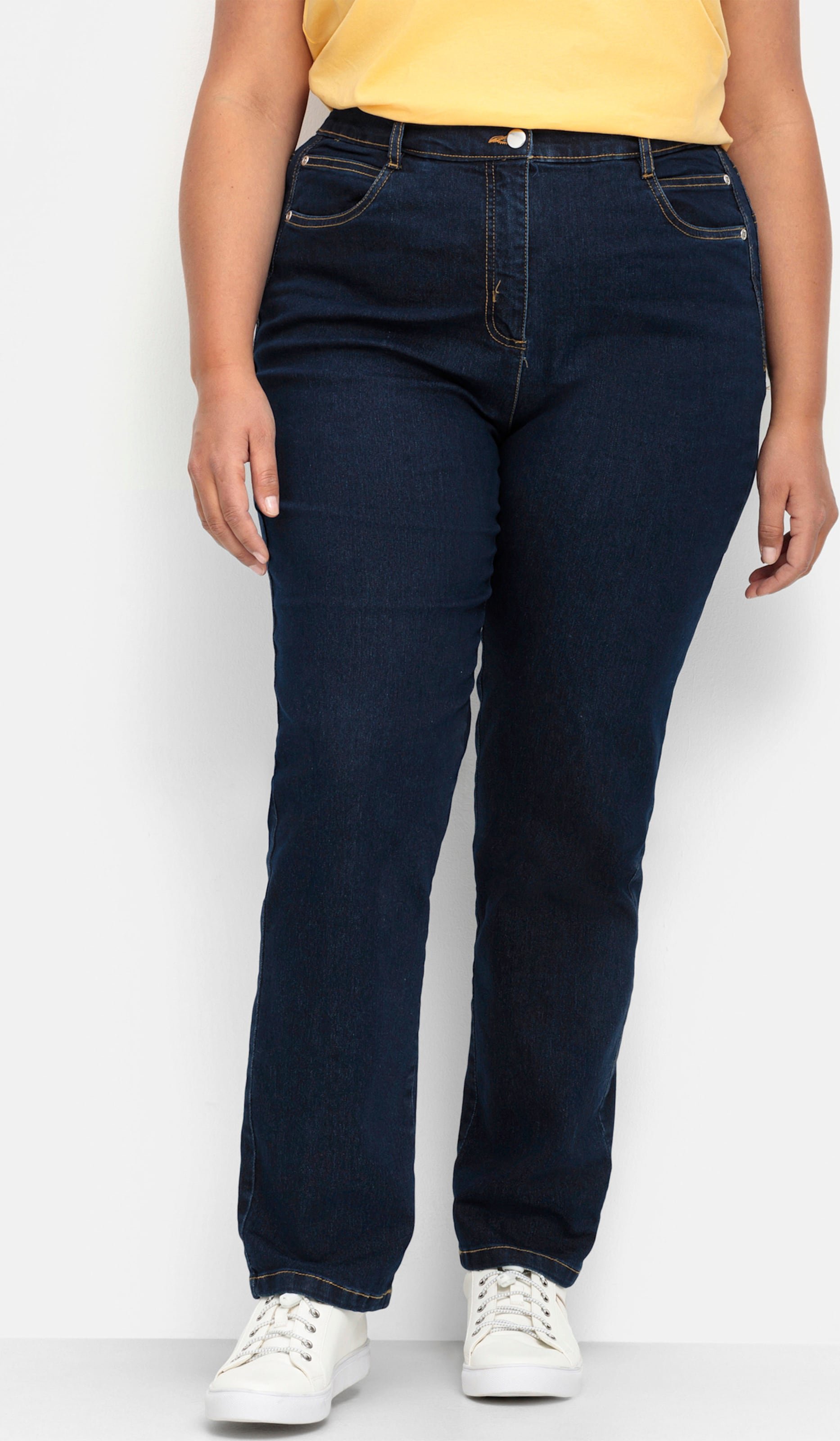 Sheego 5-Pocket-Jeans mit seitlichem Dehnbund