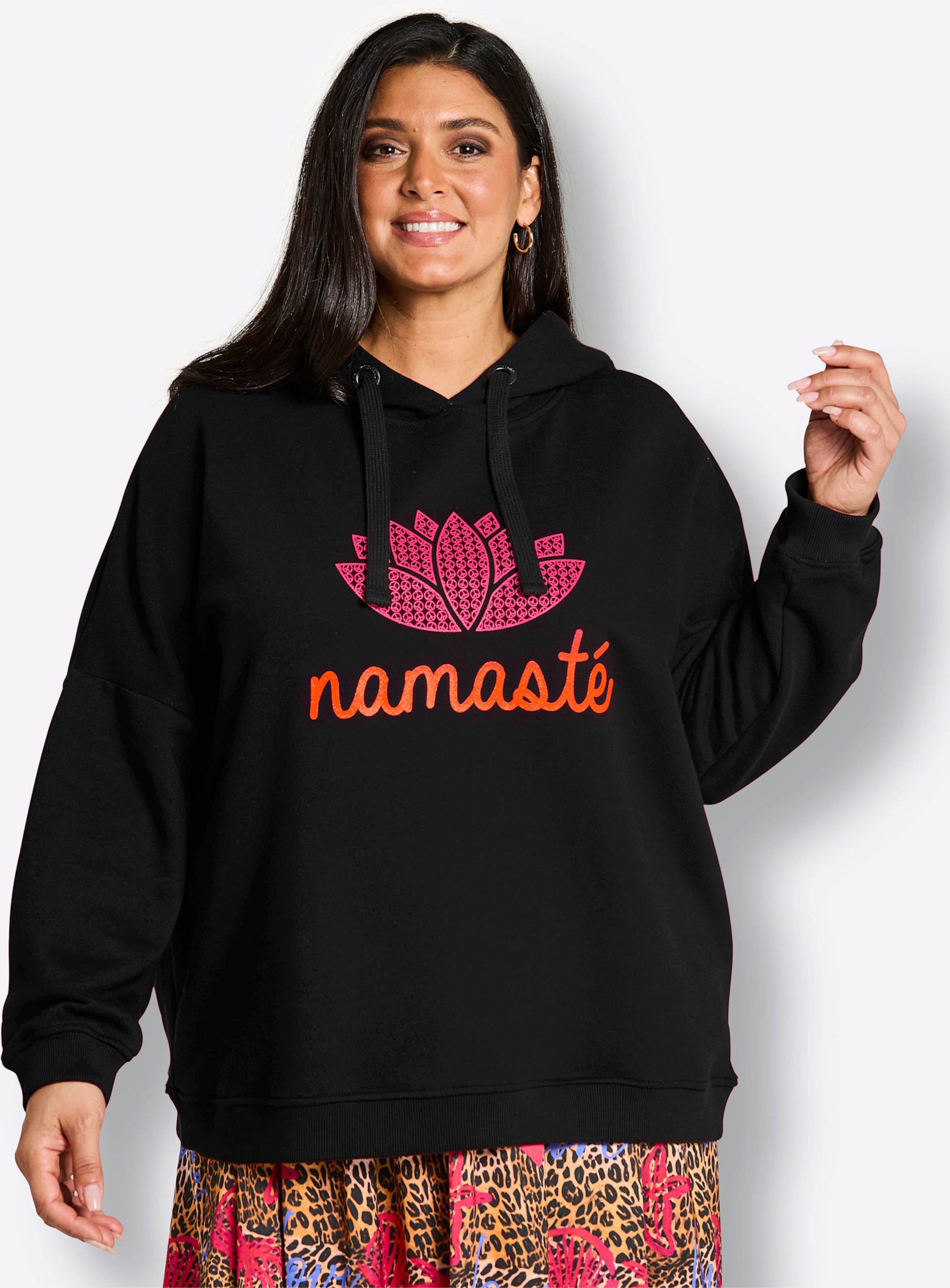 Sheego Hoodie mit Statementprint
