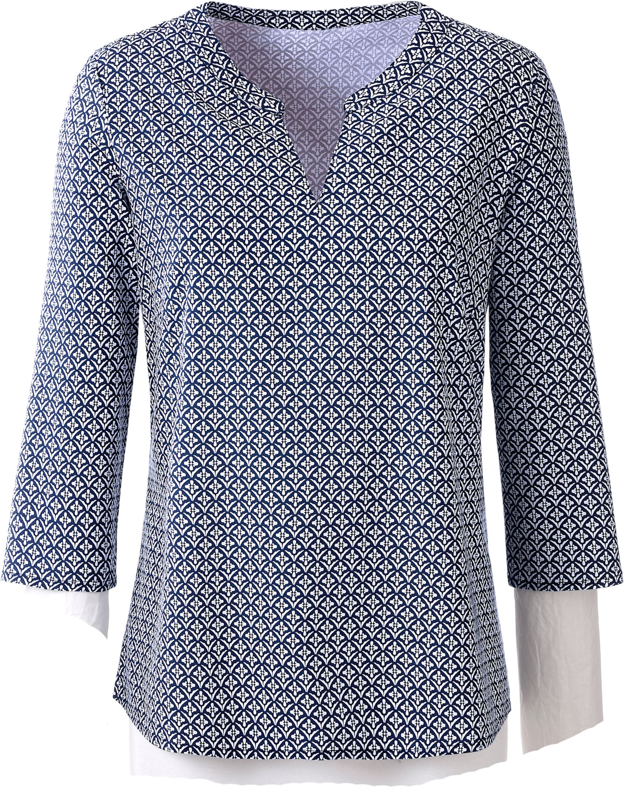 Sheego Schlupfbluse mit Minimal-Muster, Viskose