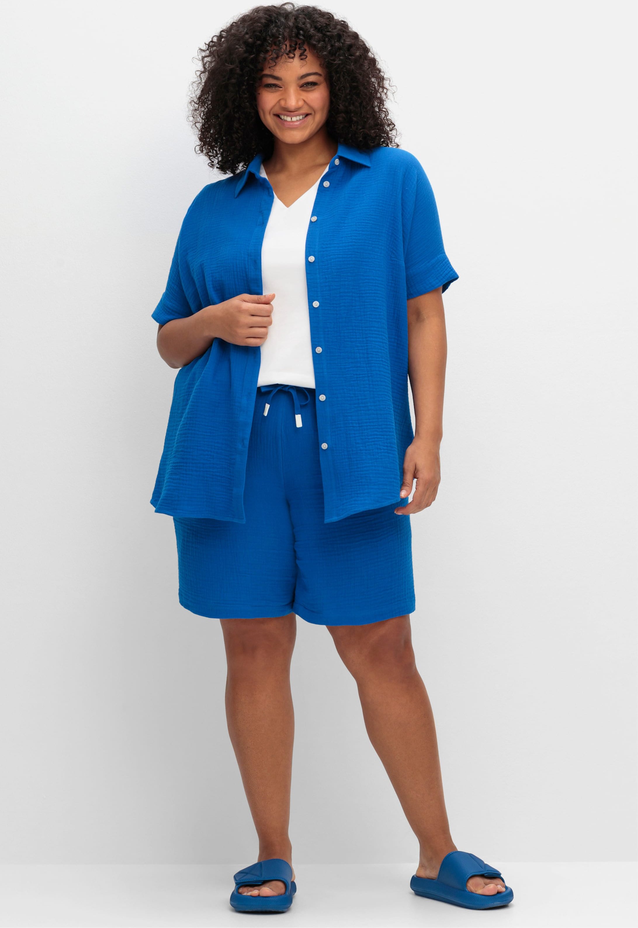 Sheego Hemdbluse in Musselinqualität