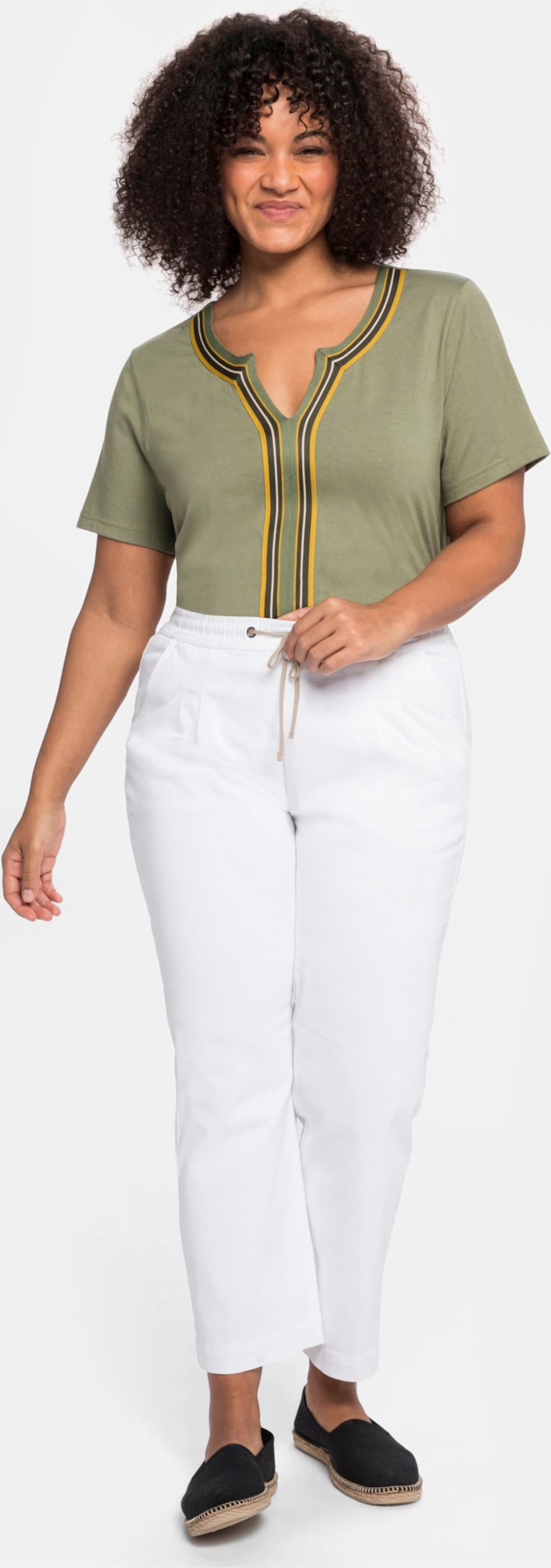 Sheego Jogg Pants mit Kontrastdetails