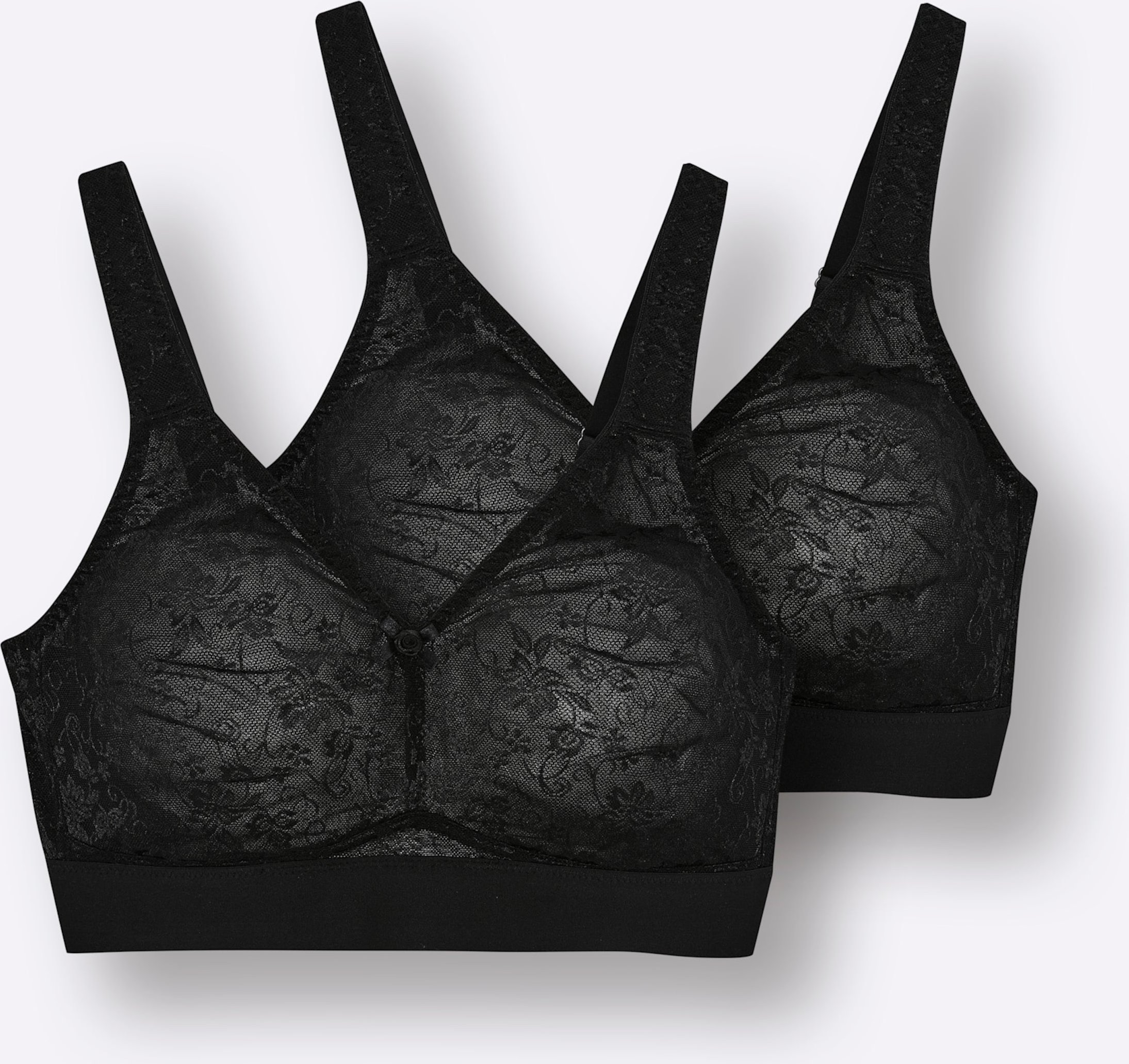 Thumbnail - Sheego Komfort-BH ohne Bügel mit Jacquard-Muster