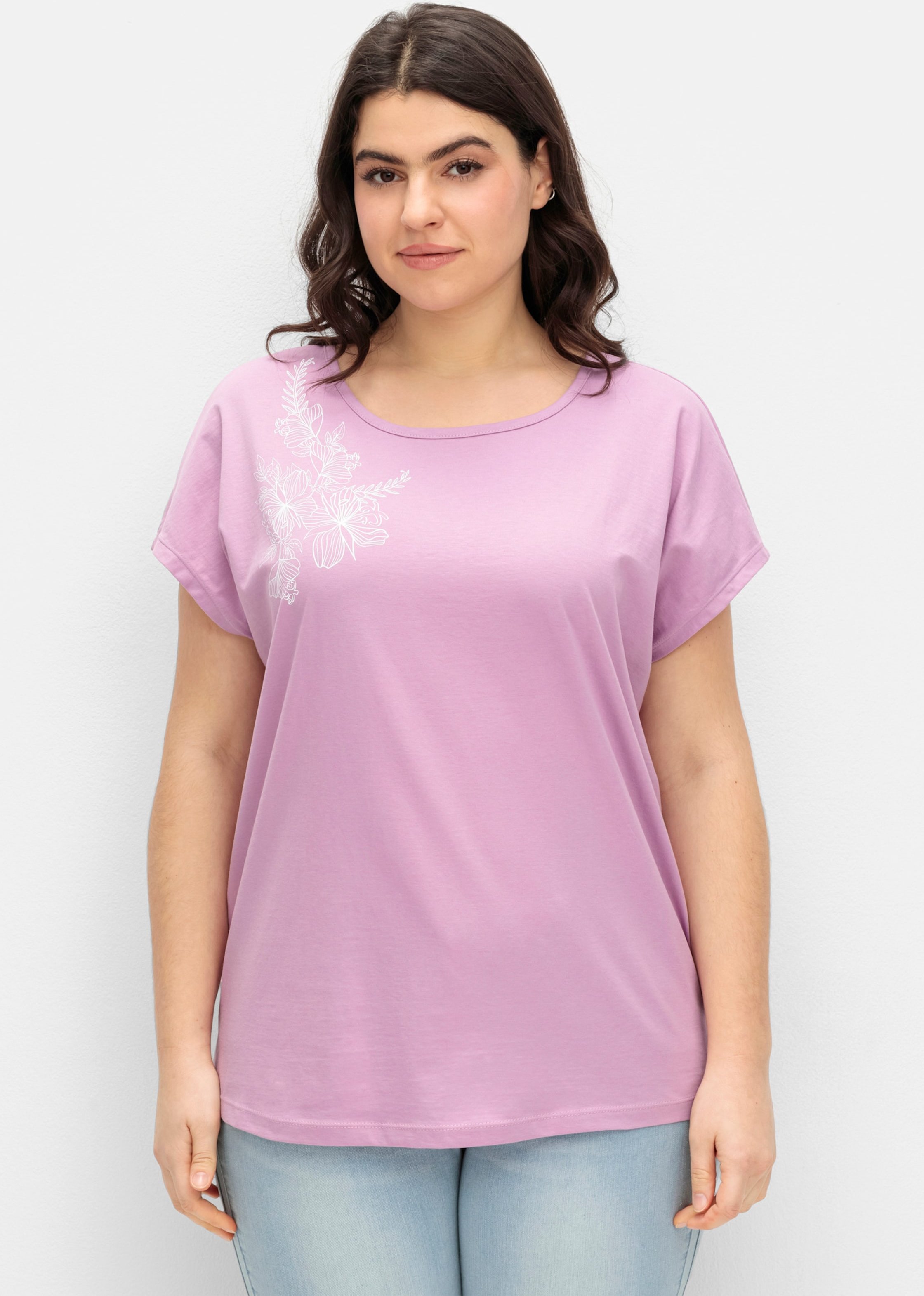 Thumbnail - Sheego Rundhalsshirt mit zartem Blumenprint