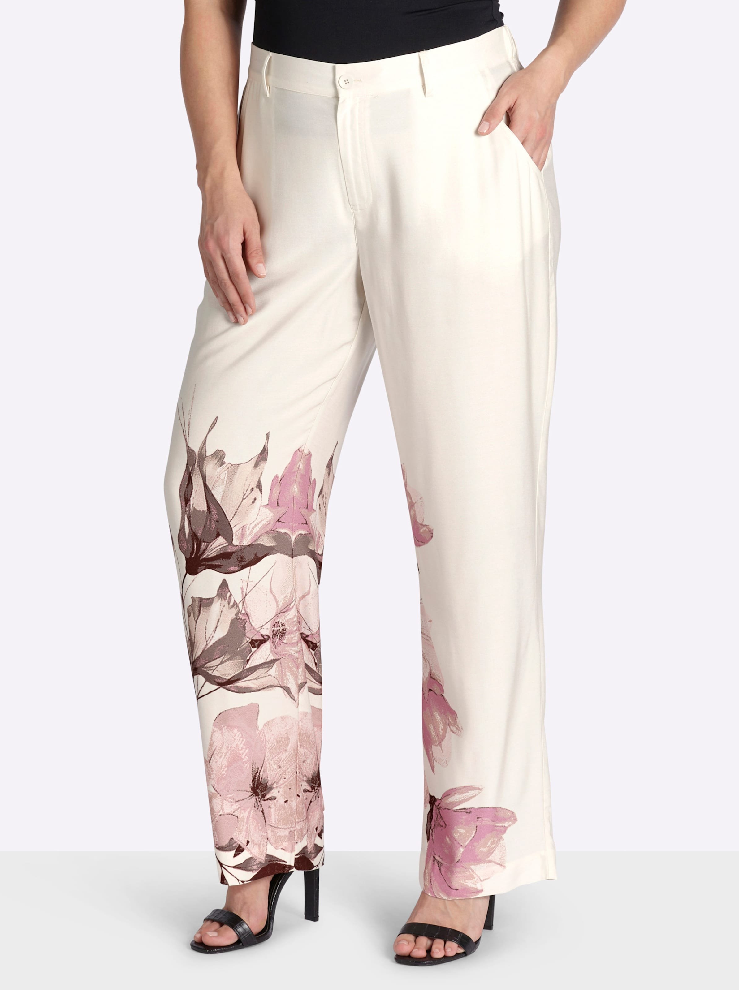 Sheego Hose mit Blumenprint