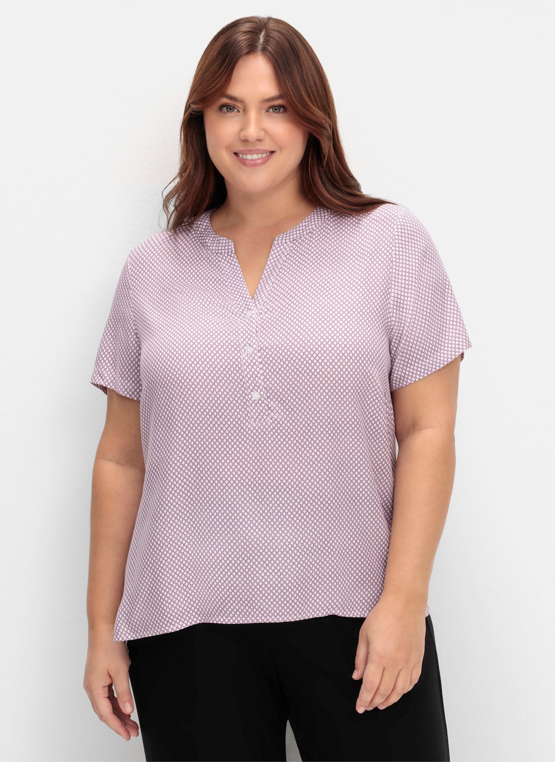 Thumbnail - Sheego Schlupfbluse im Minimaldessin, aus Viskose