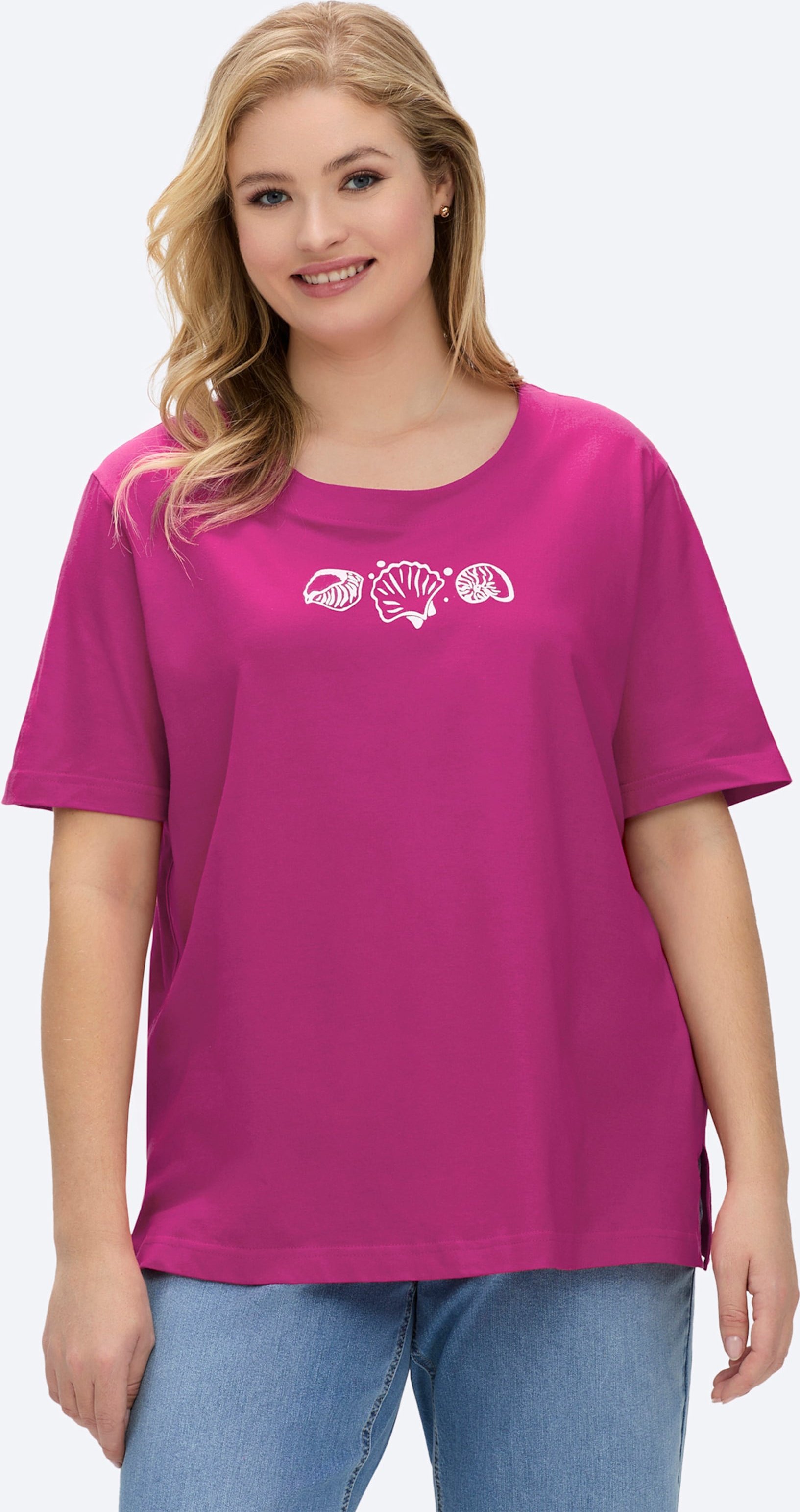 Thumbnail - Sheego Kurzarmshirt mit Muschel-Druck