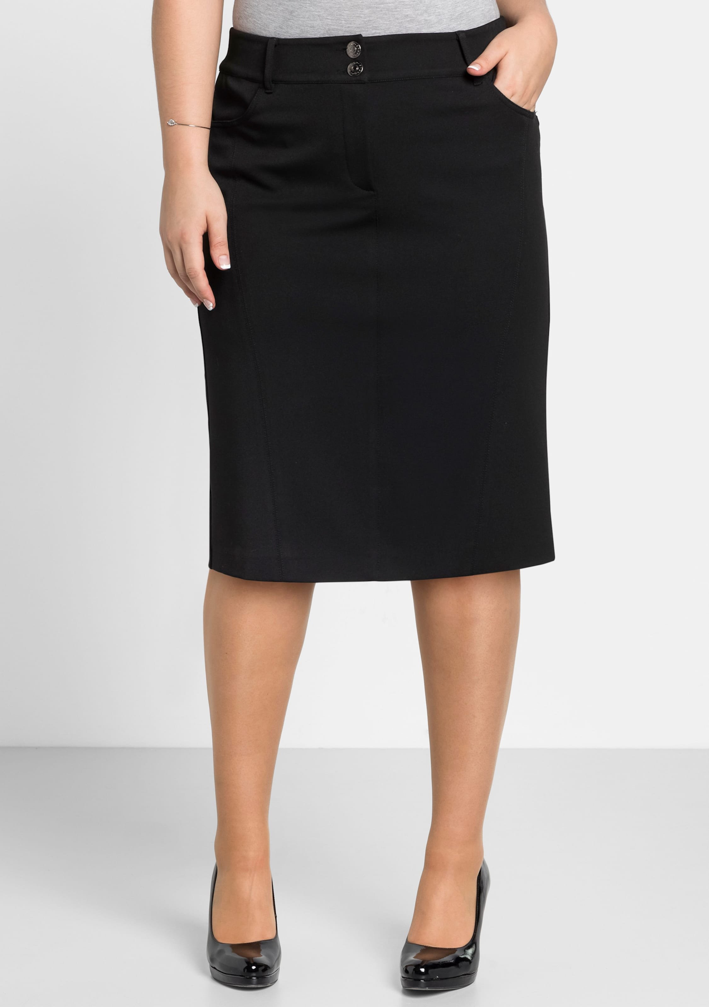 Sheego Bleistiftrock mit Bodyforming-Effekt