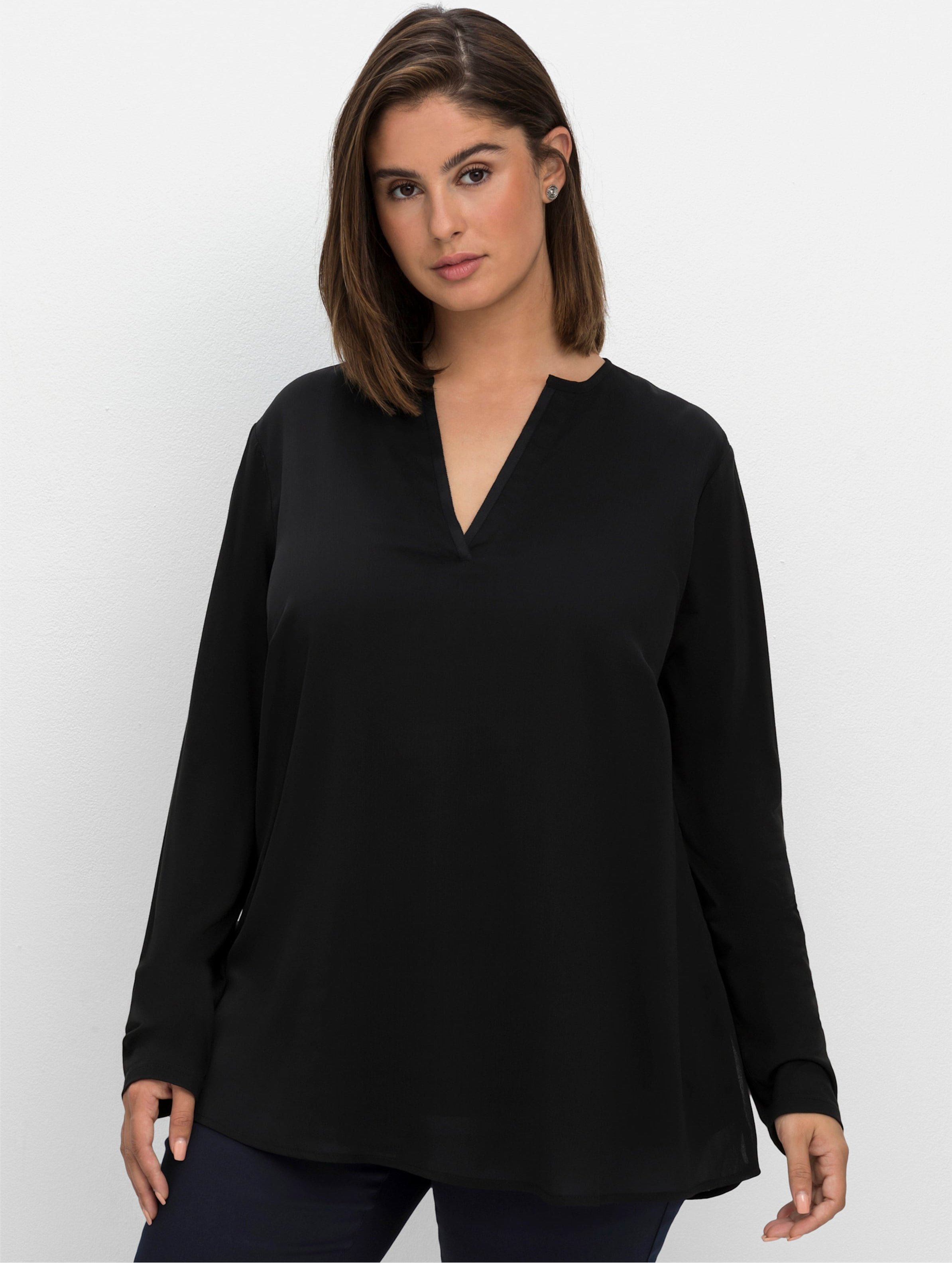 Sheego Tunika mit tiefem V-Schlitz