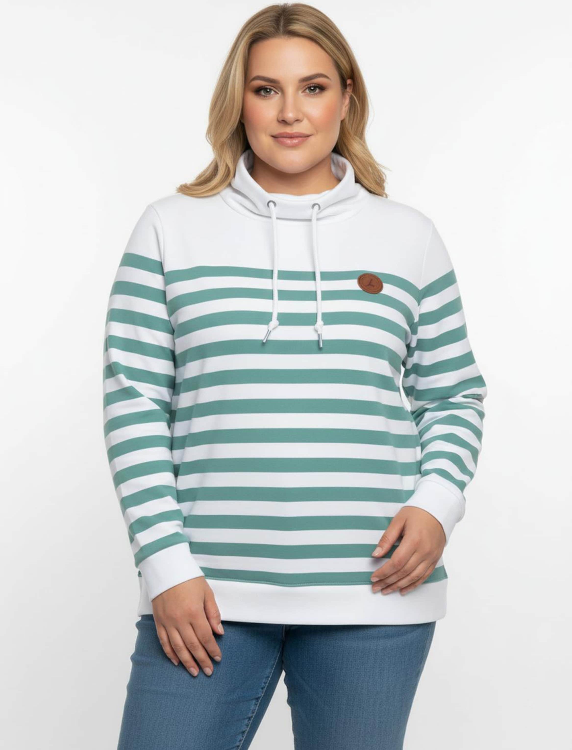 Sheego Sweatshirt mit verlängertem Rückteil
