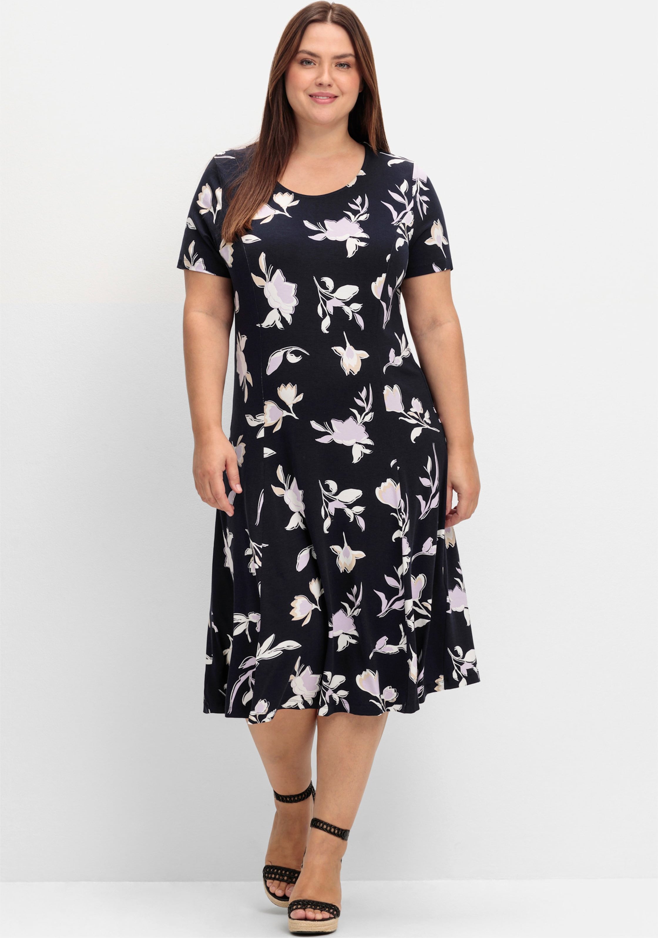 Sheego Jerseykleid in A-Form