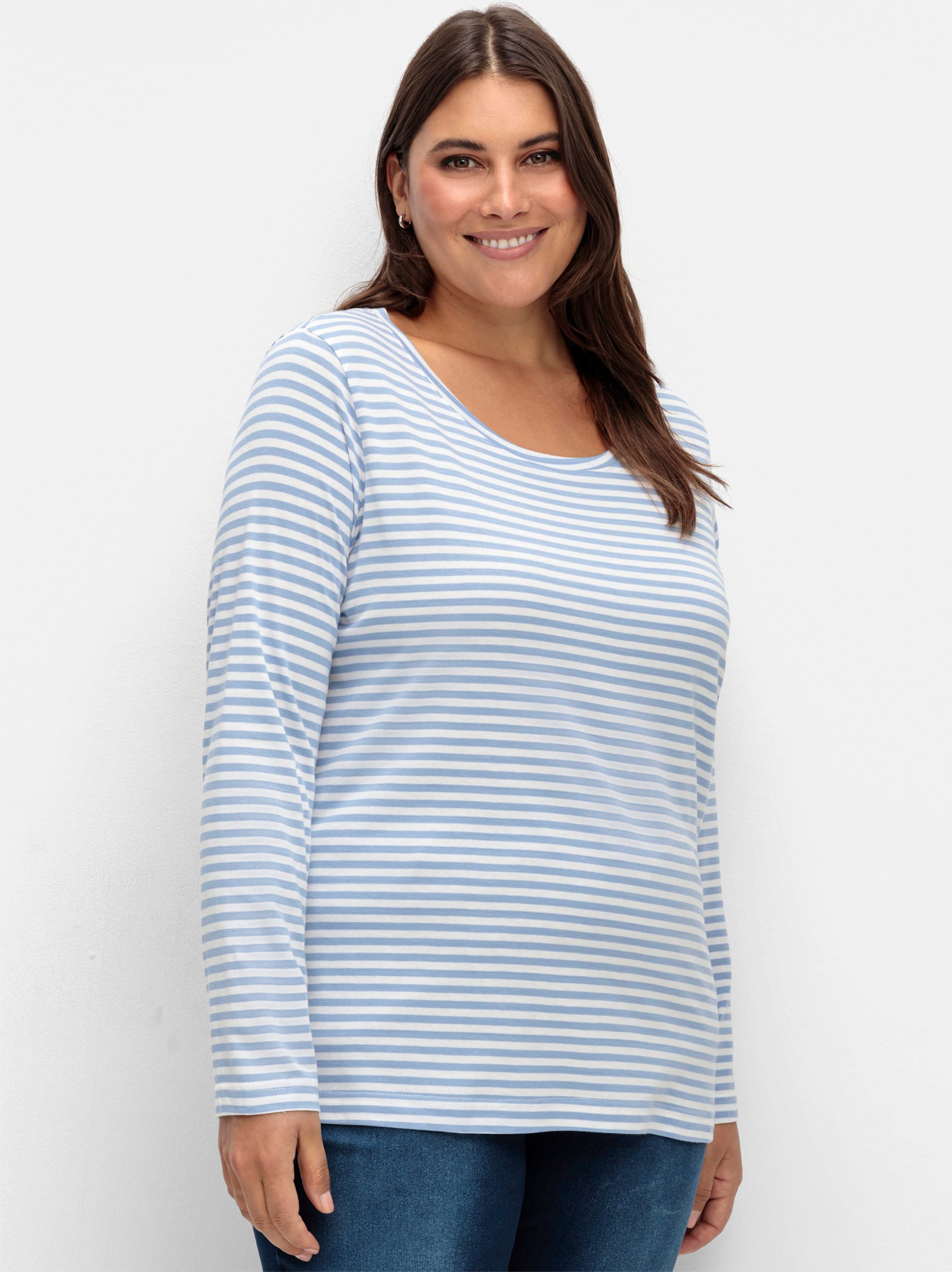 Sheego Streifenshirt aus Single-Jersey