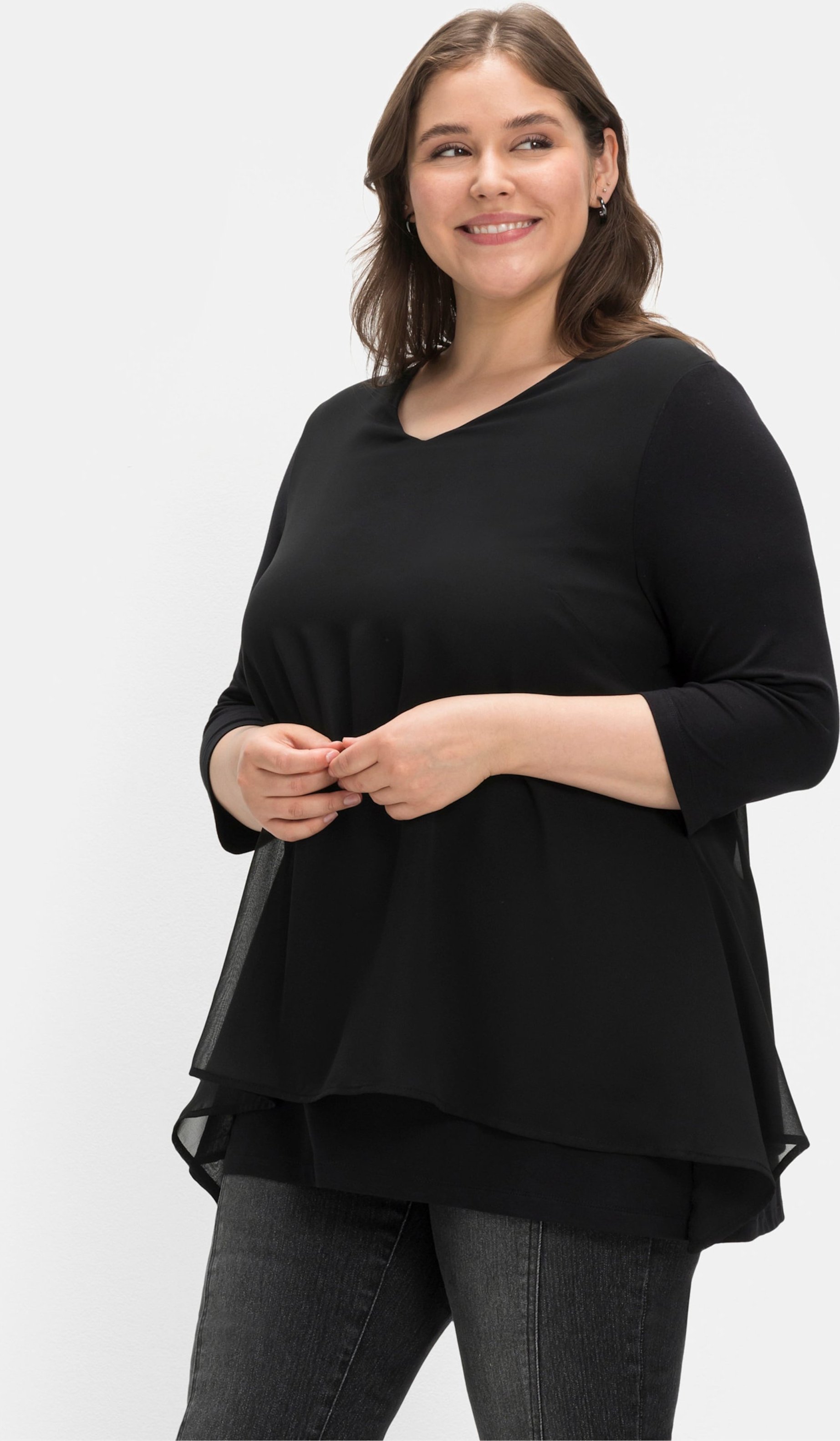 Sheego Blusenshirt mit Zipfelsaum