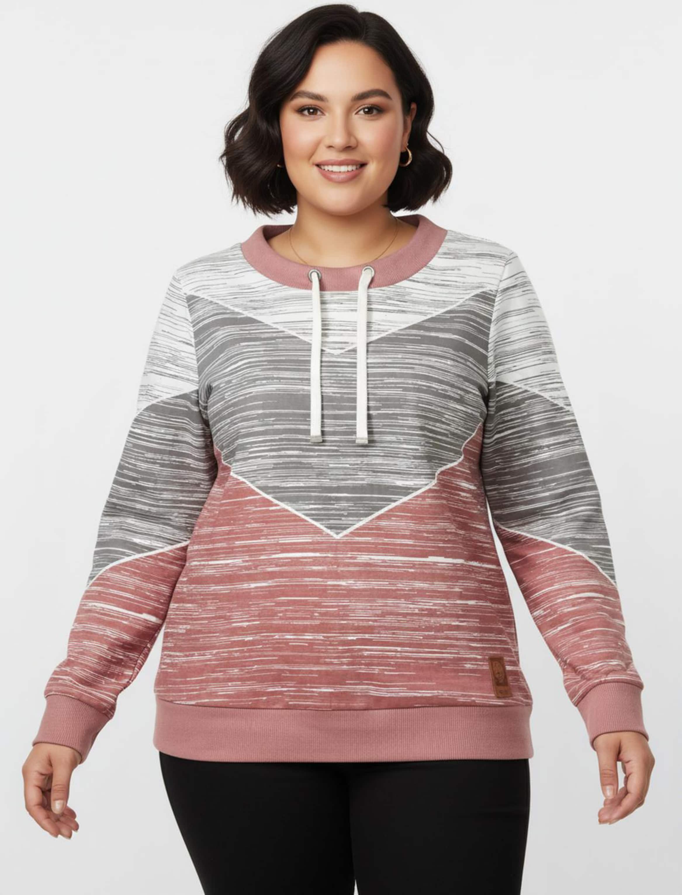 Thumbnail - Sheego Sweatshirt mit variierbarem Rundhals-Ausschnitt