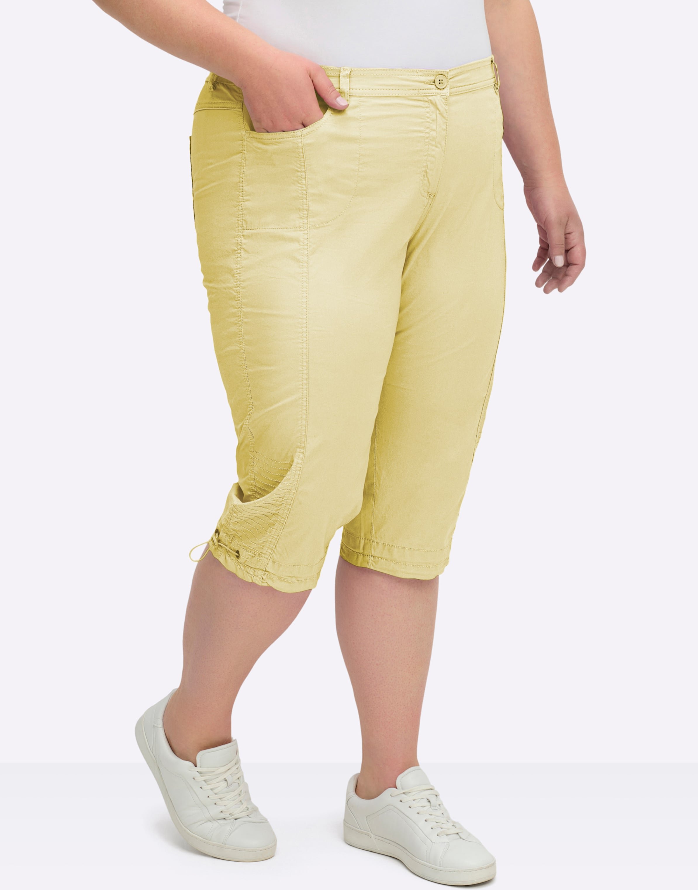 Sheego Caprihose mit Gummizug am Beinabschluss