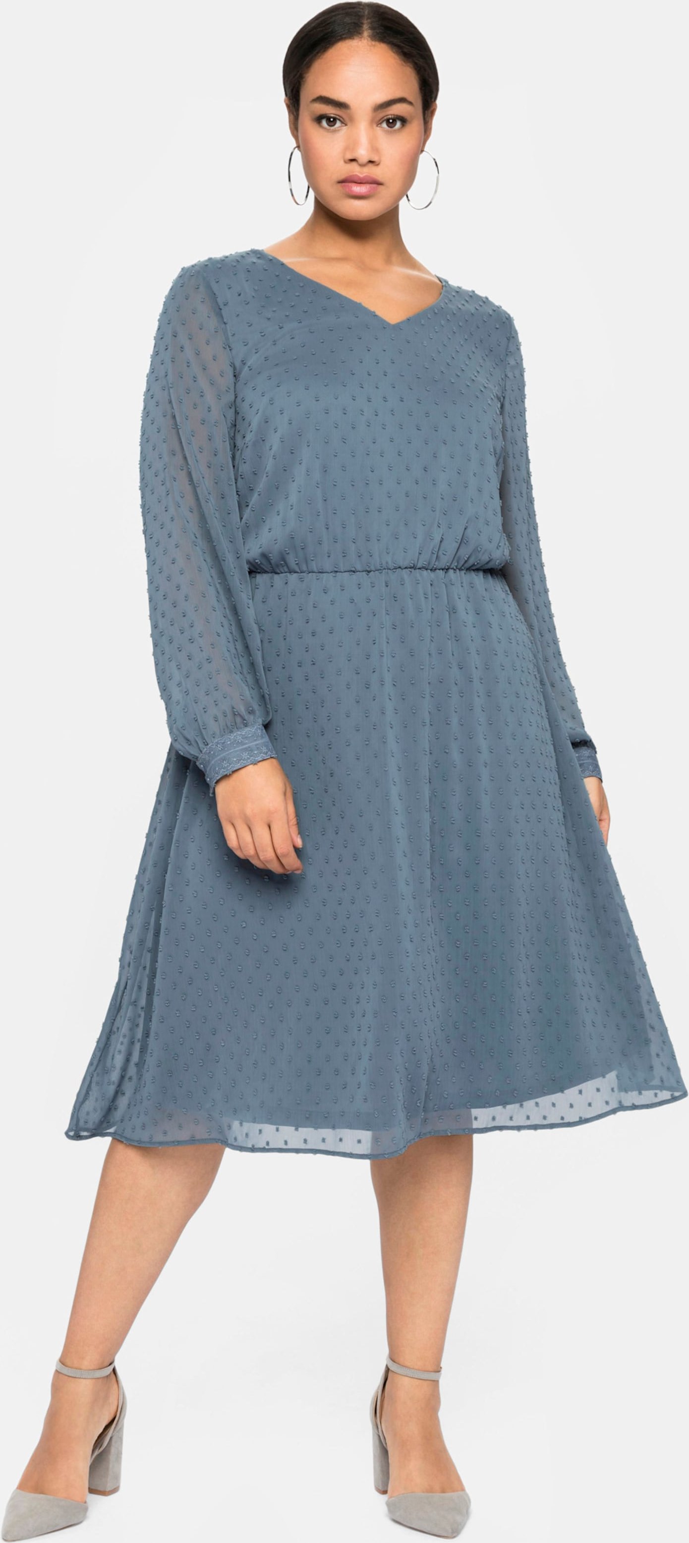 Sheego Chiffonkleid mit 3D-Effekt