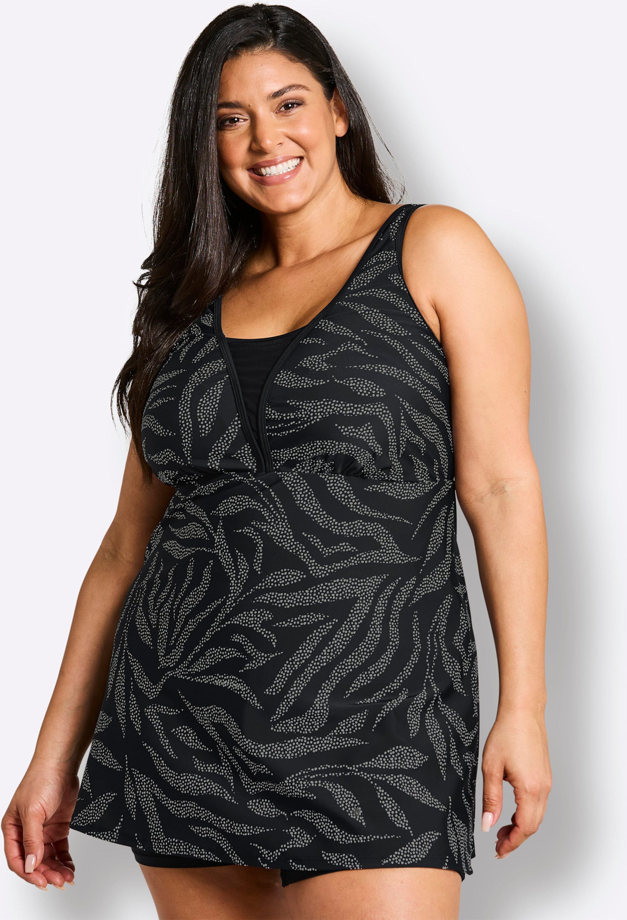 Sheego Badekleid mit Pünktchenprint