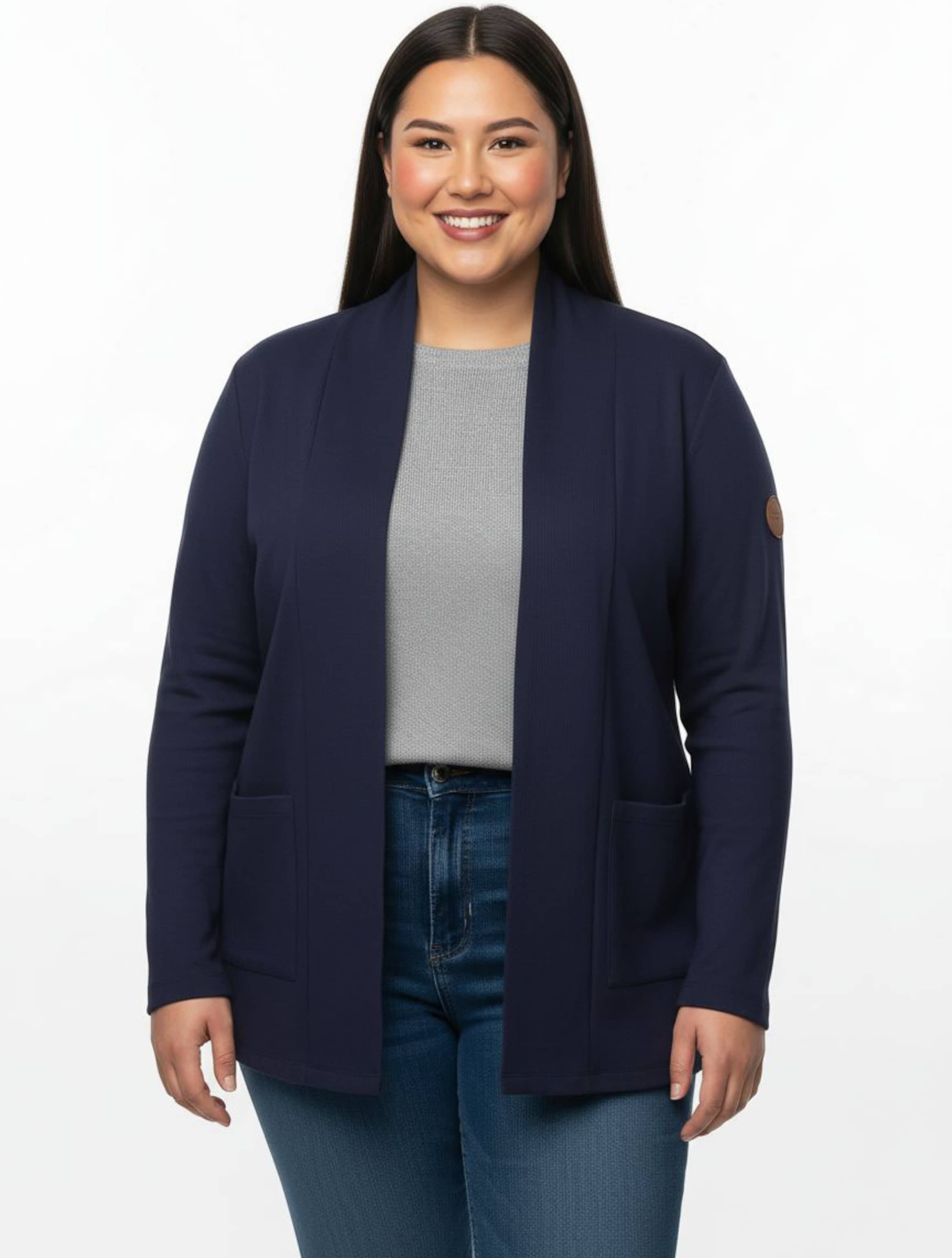 Sheego Shirtjacke mit Schalkragen