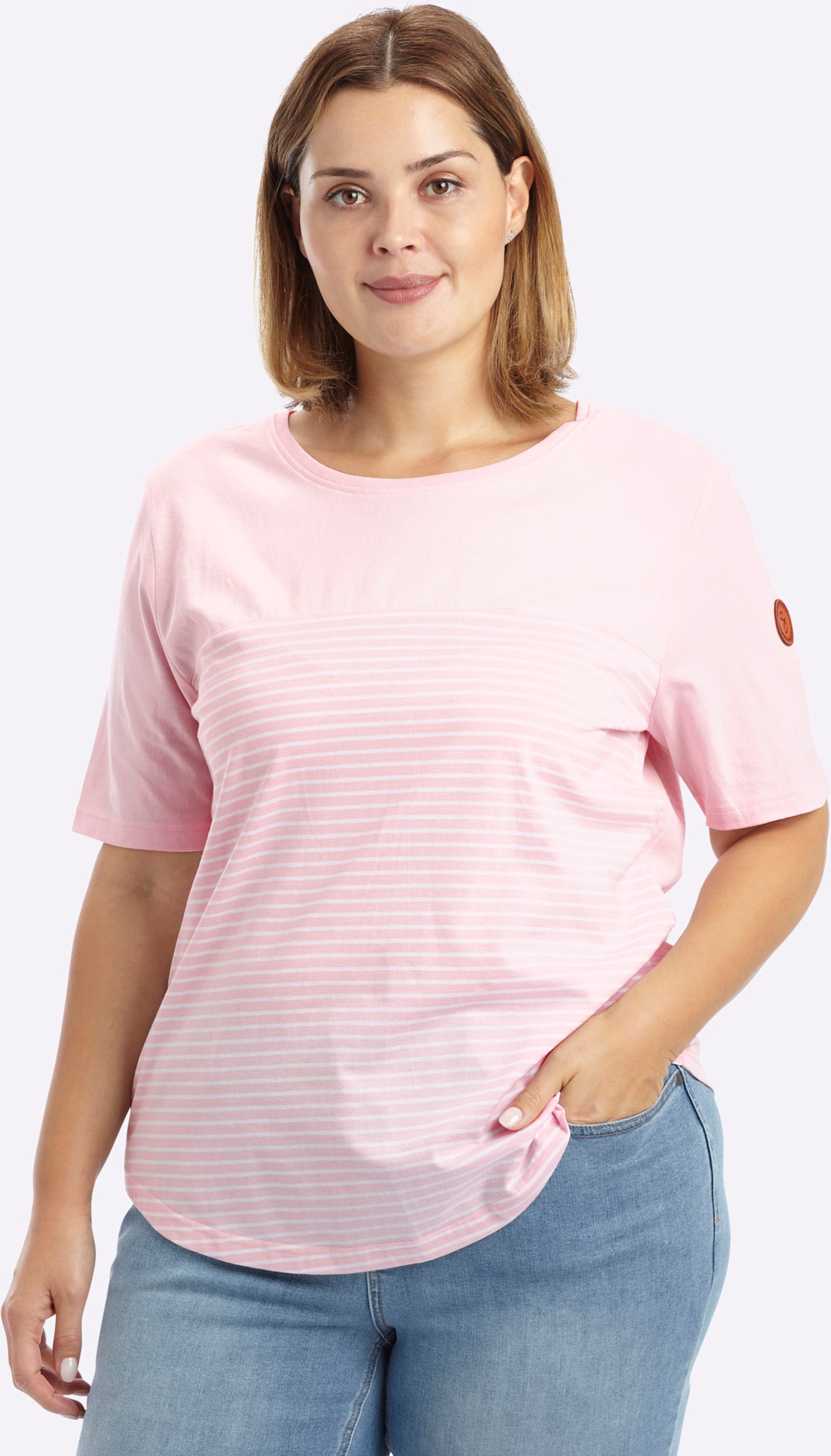 Sheego Streifenshirt im figurbetonten Schnitt