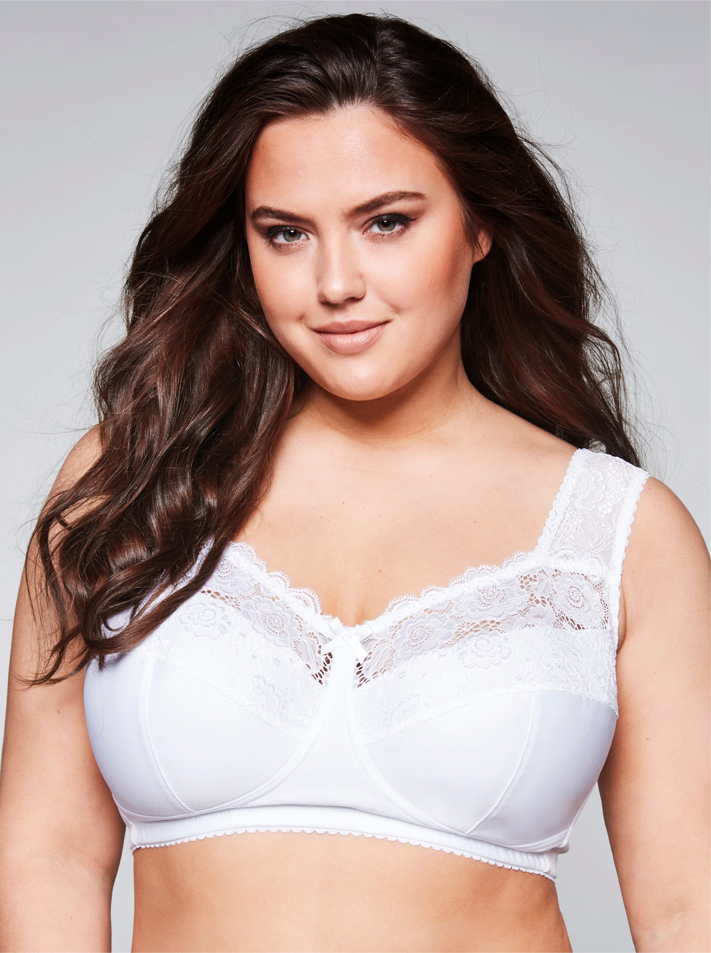 Sheego Bügelloser BH mit Spitze, wattierte Cups