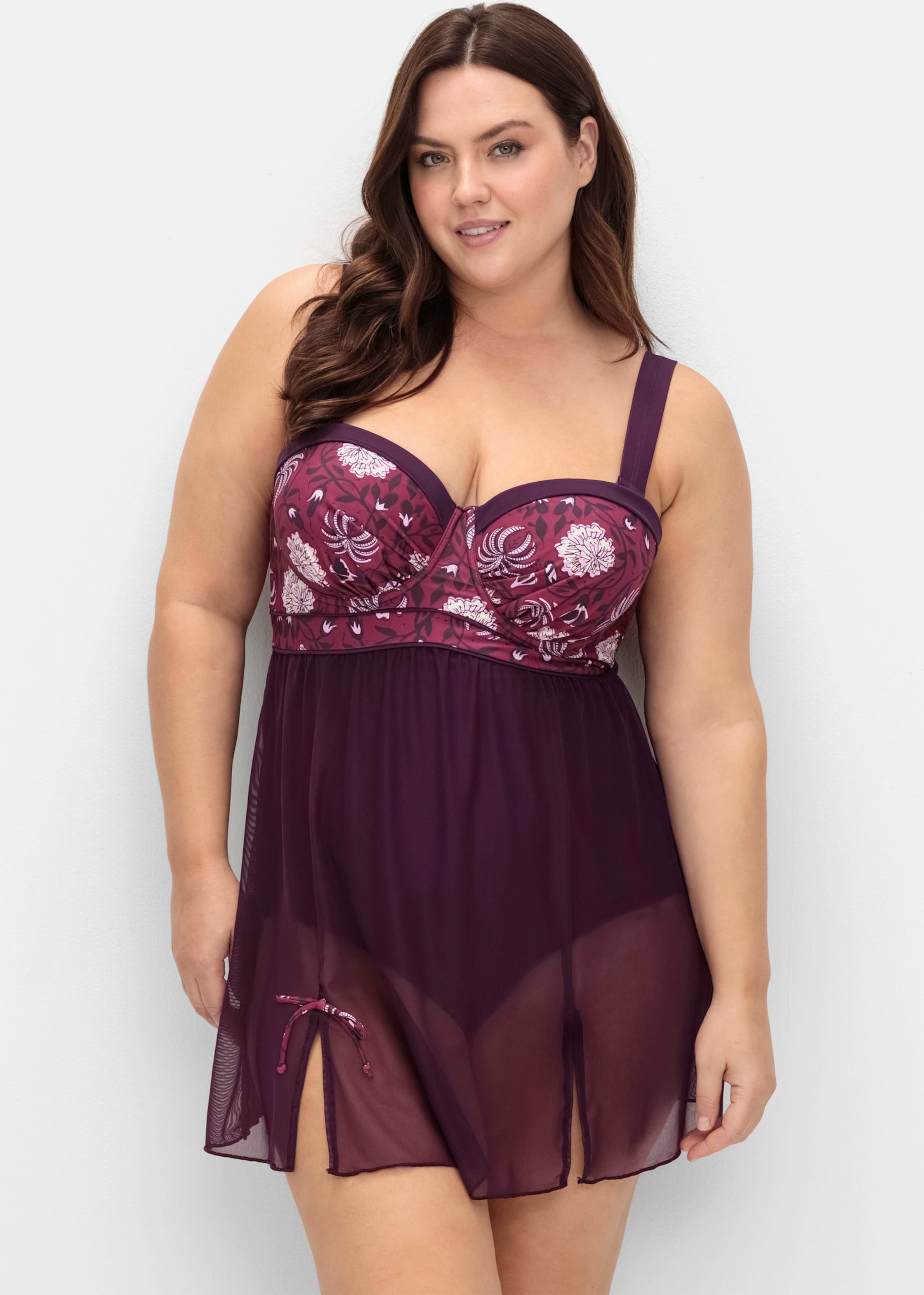 Sheego Badekleid mit Mesh-Rock