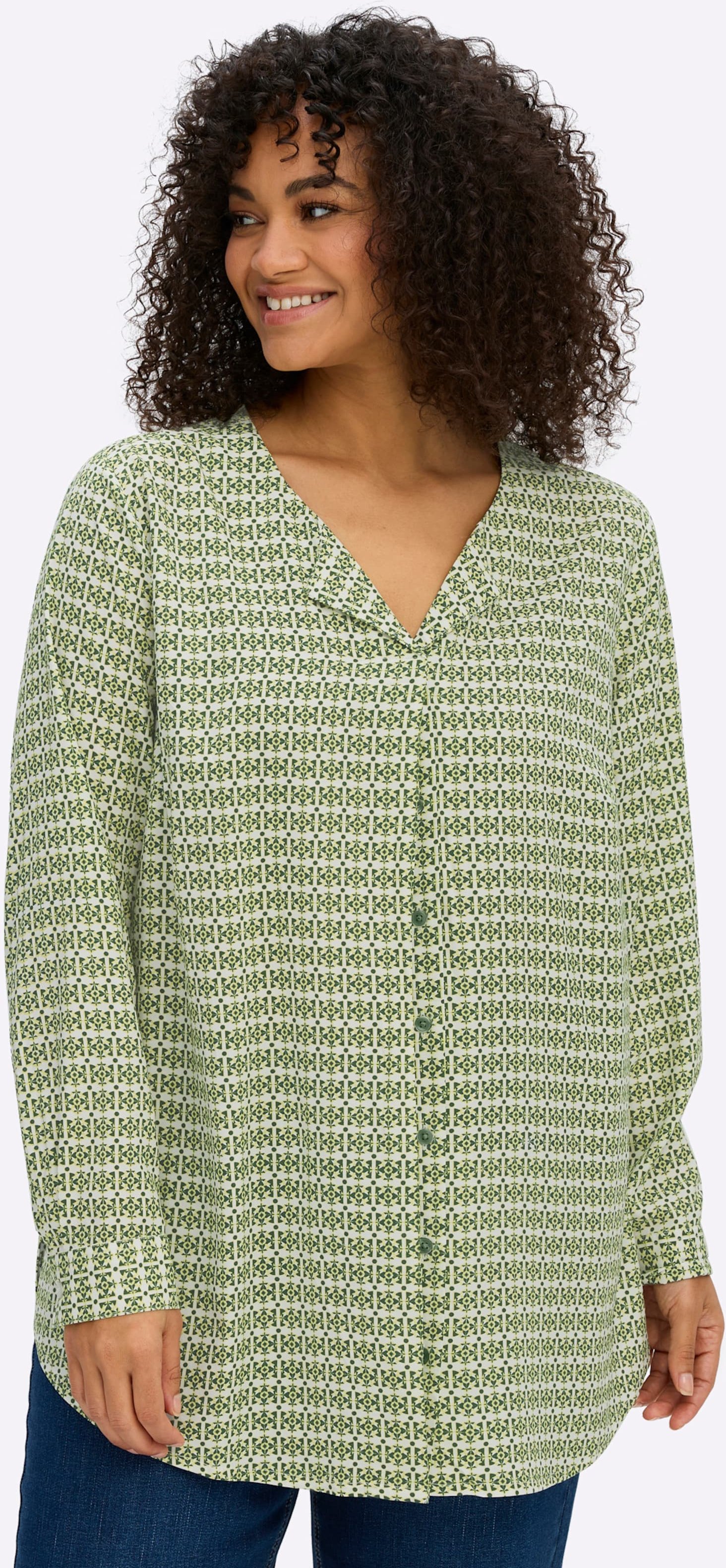 Sheego Druckbluse in A-Linie