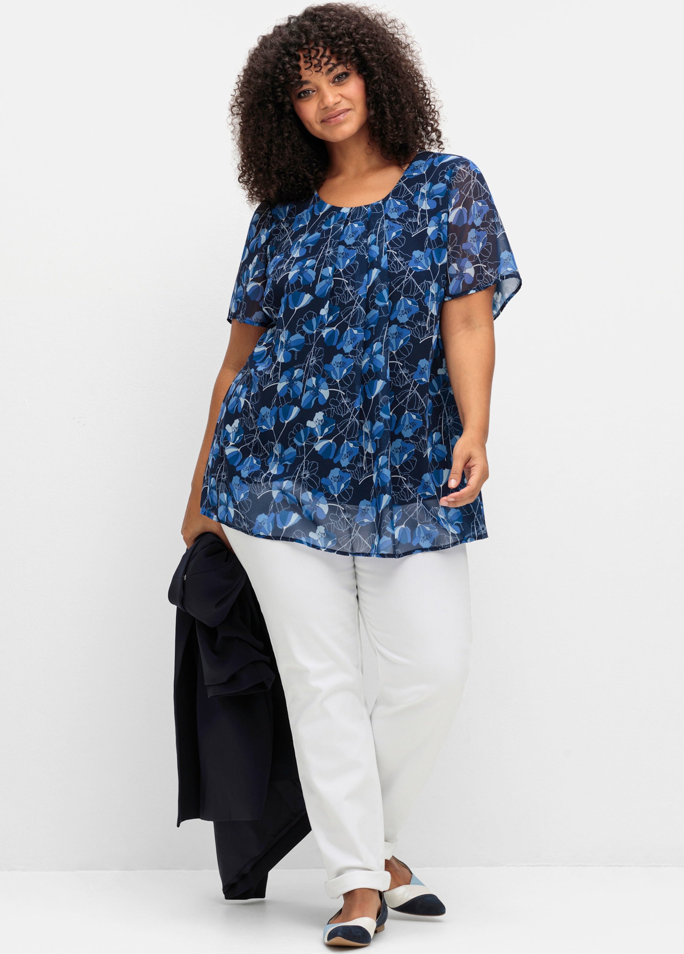 Sheego Tunika aus Chiffon, im Lagenlook