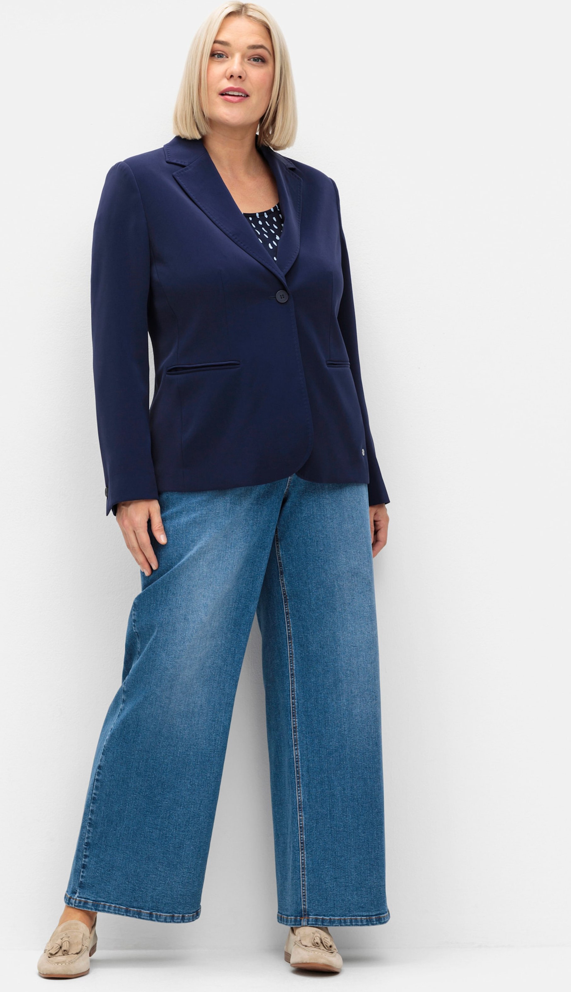 Sheego Blazer mit Reverskragen