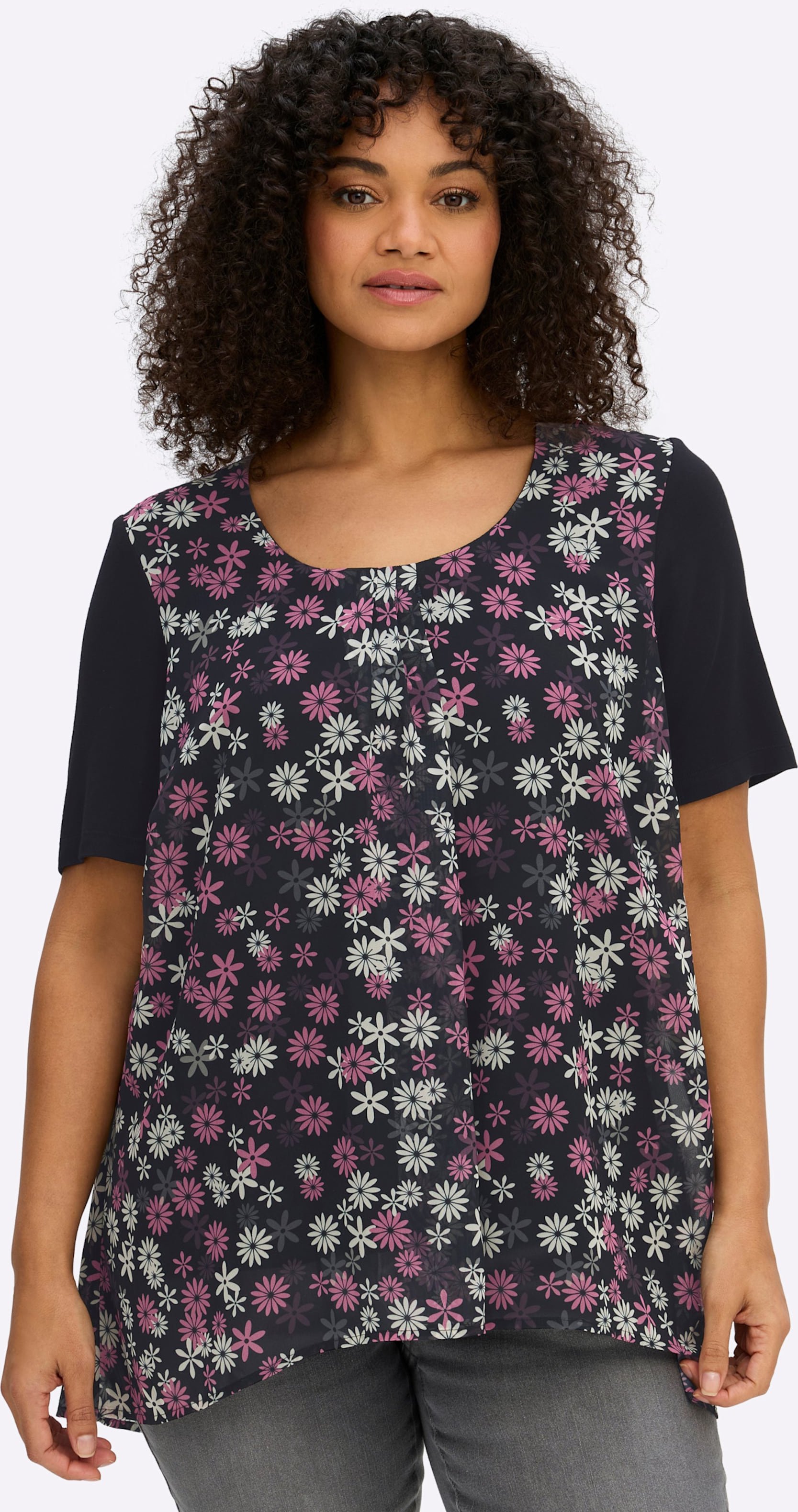 Sheego Tunika im Lagenlook, mit Chiffon-Body