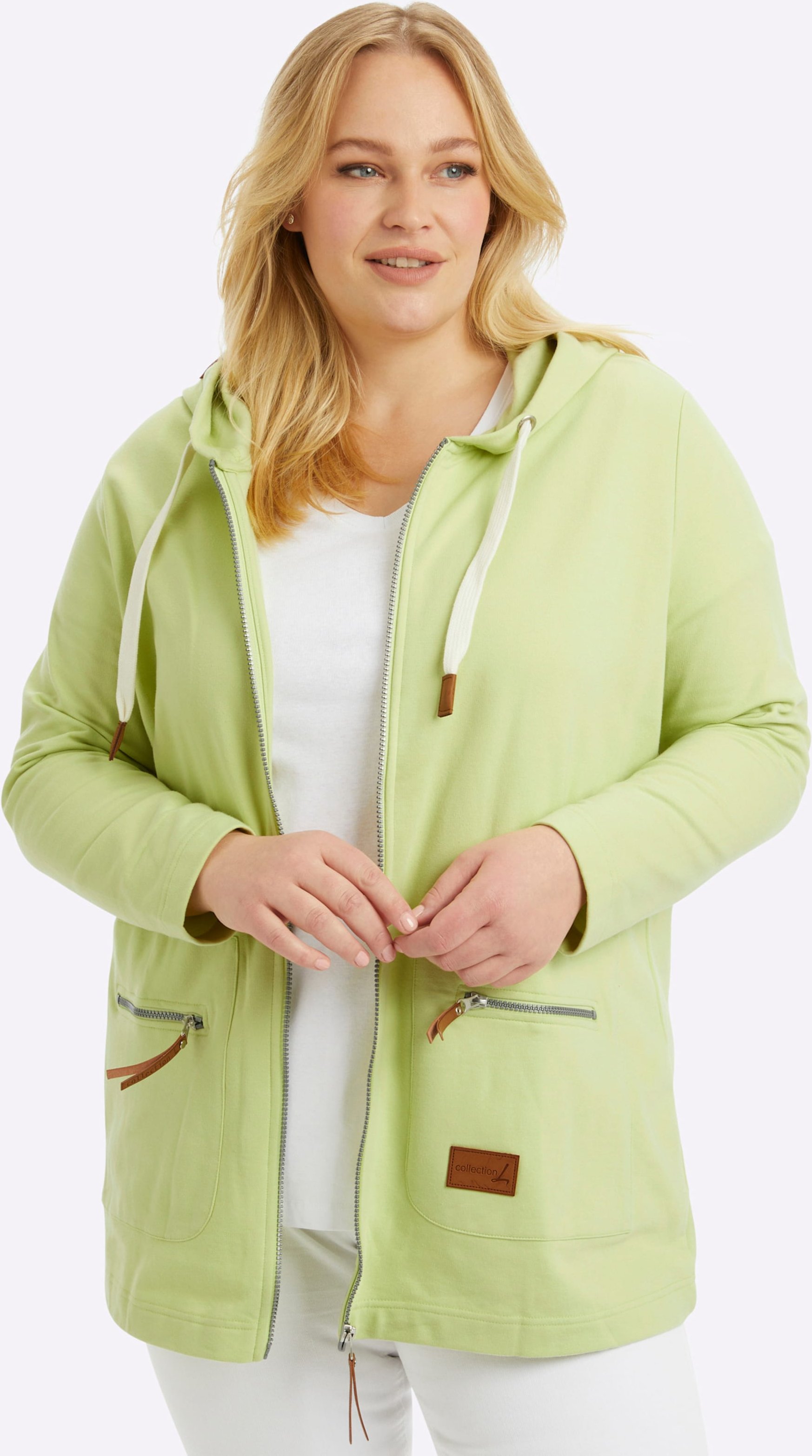 Sheego Sweatjacke in Longform