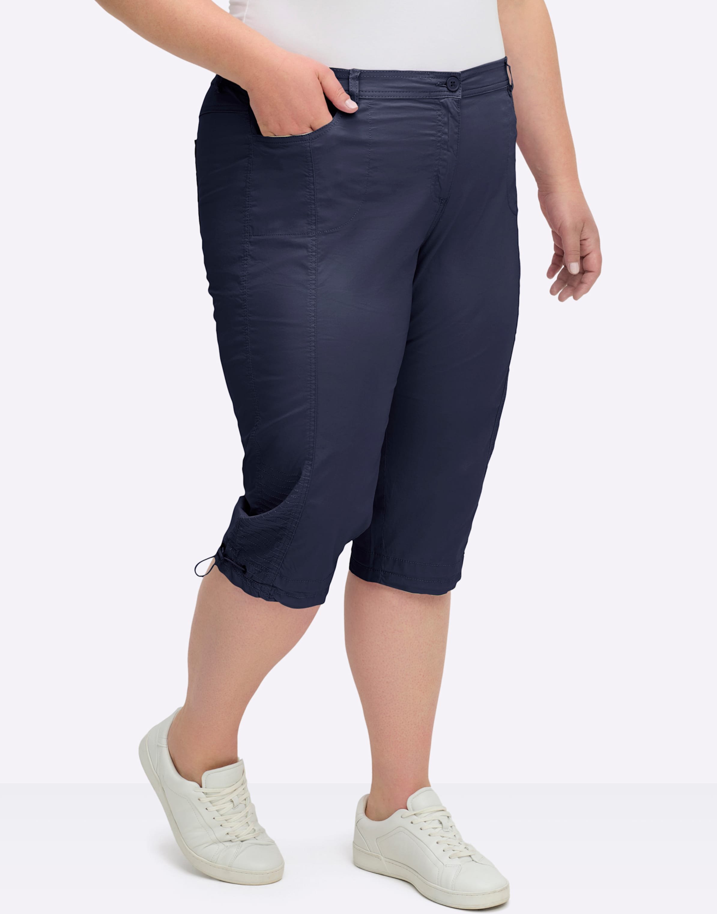 Sheego Caprihose mit Gummizug am Beinabschluss