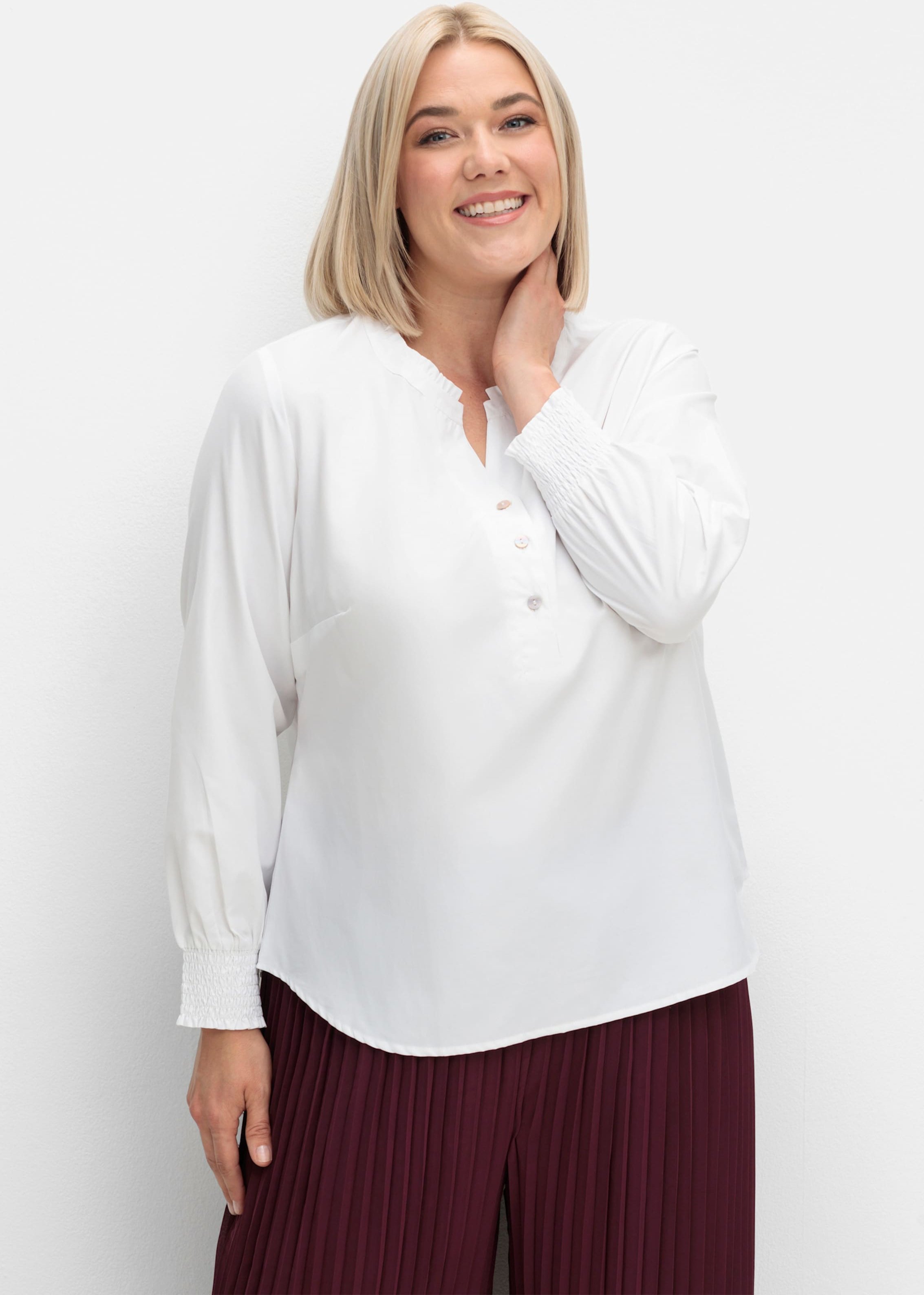 Sheego Schlupfbluse mit Rüschen-Details